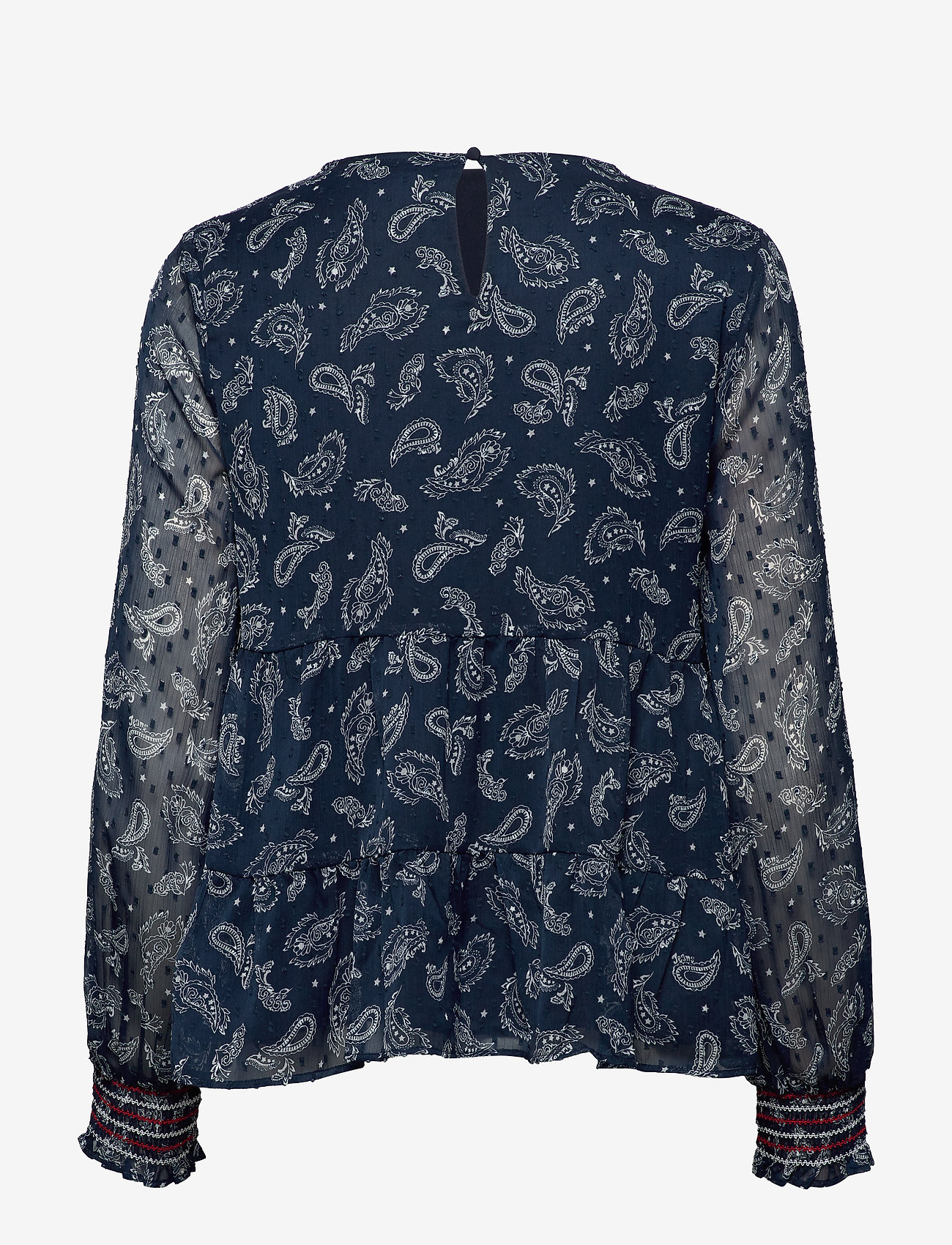 Tommy Jeans - TJW SMOCK LONGSLV PRINT BLOUSE - paisley print / twilight navy - 1