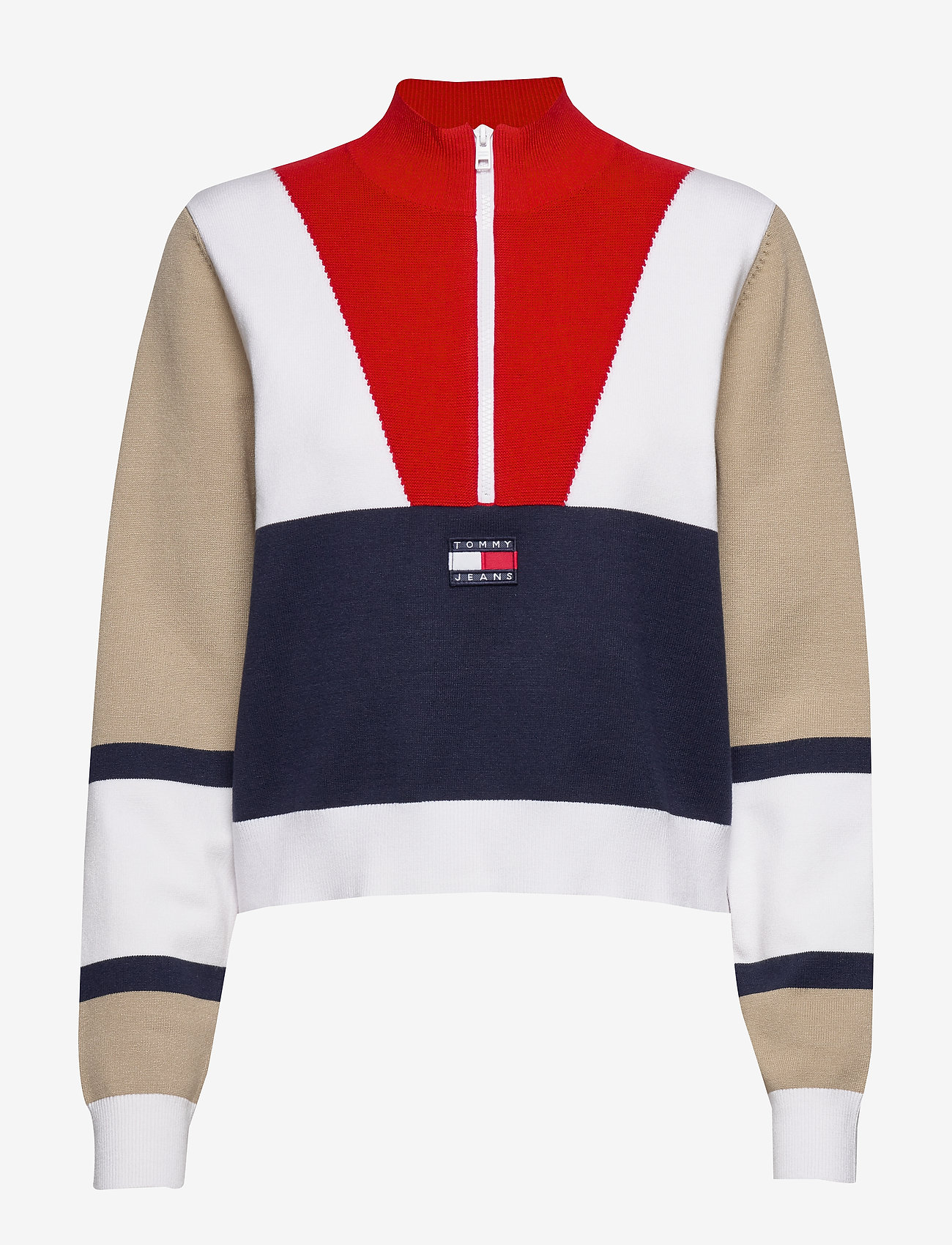 Tommy Jeans - TJW COLORBLOCK LOGO SWEATER - twilight navy / multi - 0