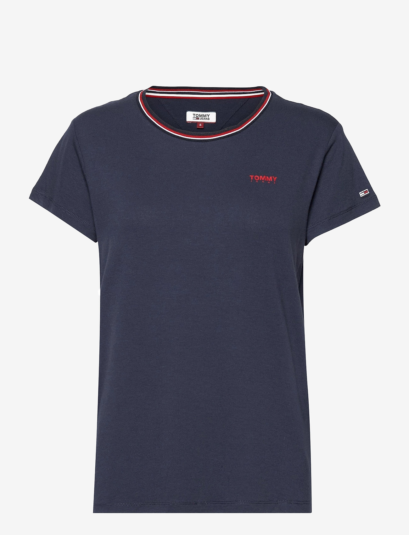 Tommy Jeans - TJW RIB NECK TEE - twilight navy - 0