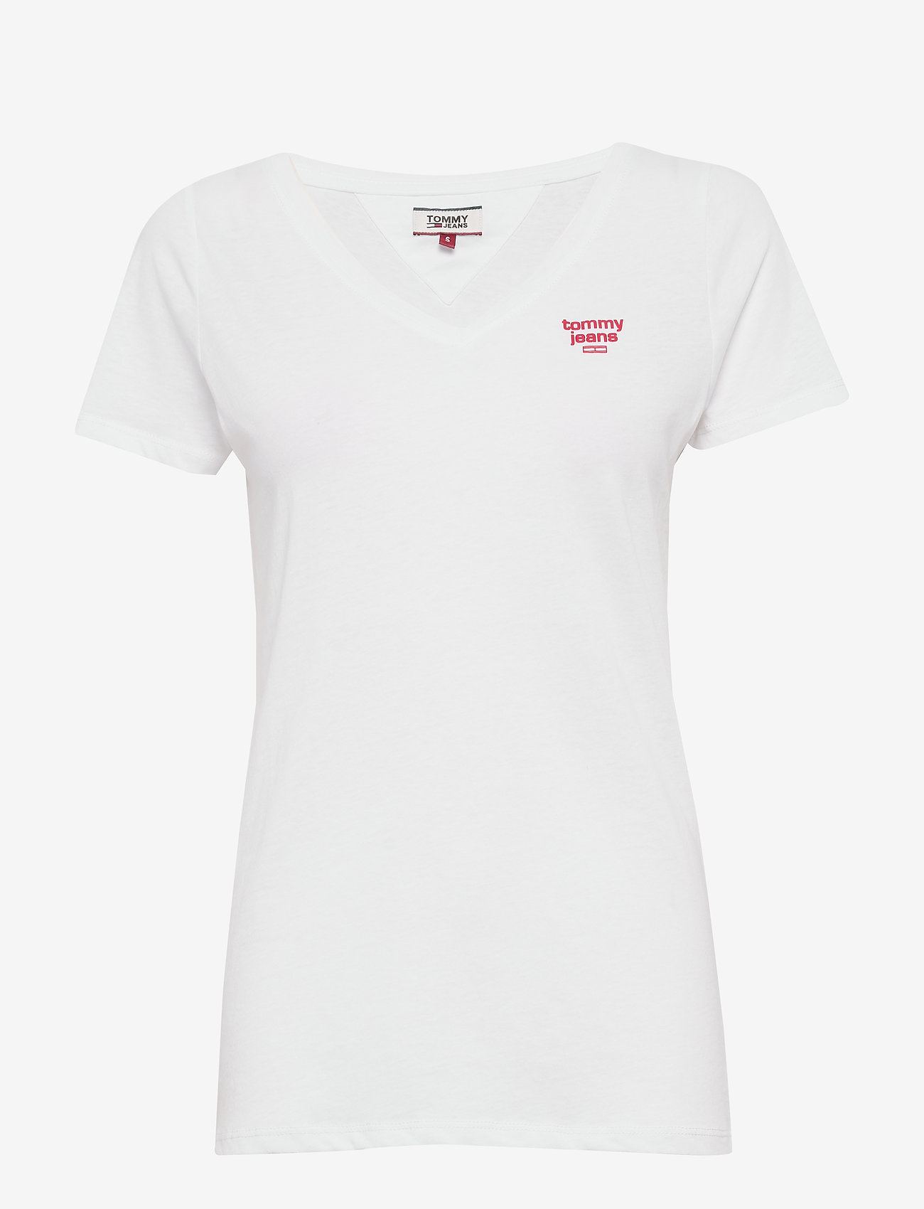 Tommy Jeans - TJW LOGO V-NECK TEE - white - 0