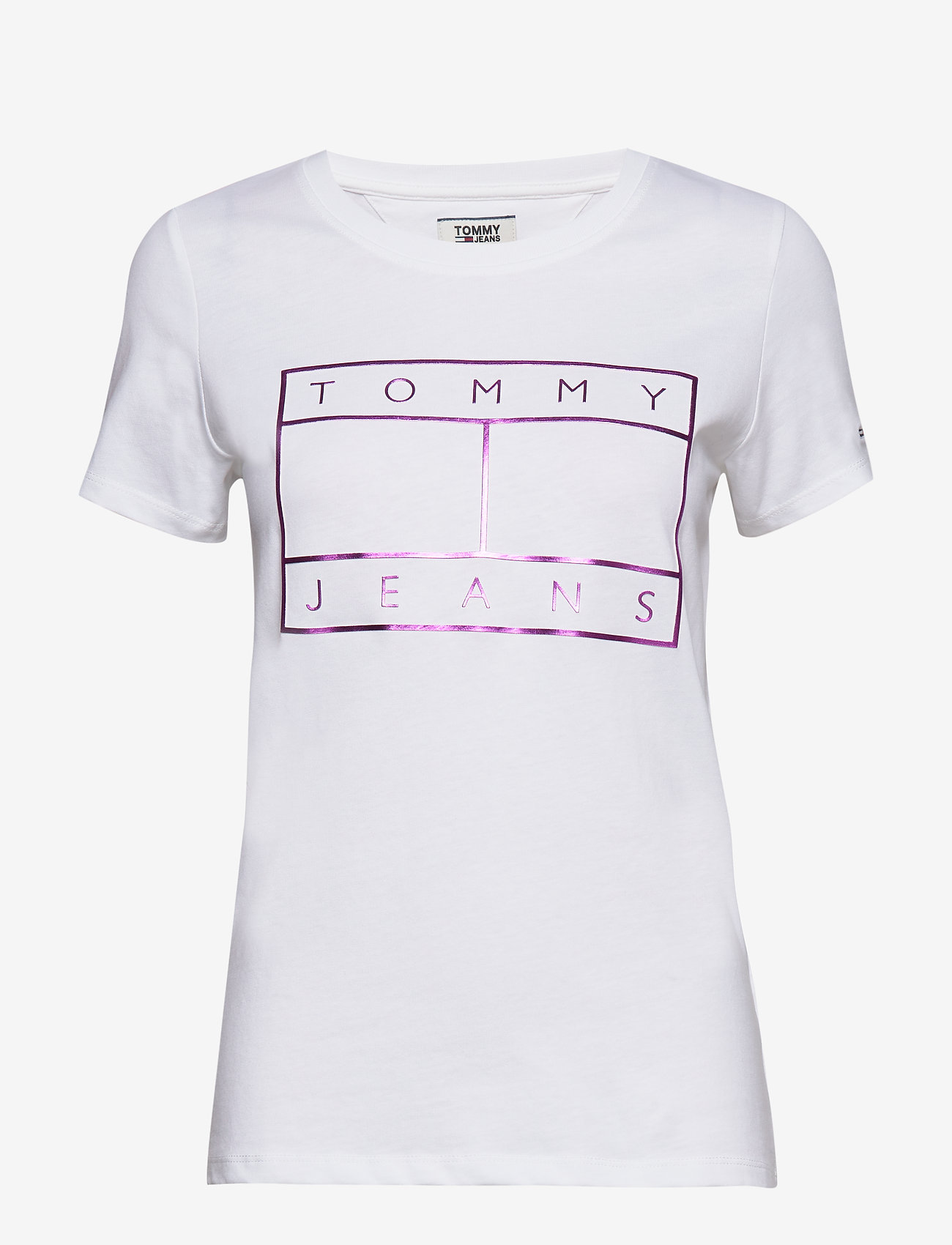 Tommy Jeans - TJW METALLIC FLAG TEE - white - 0