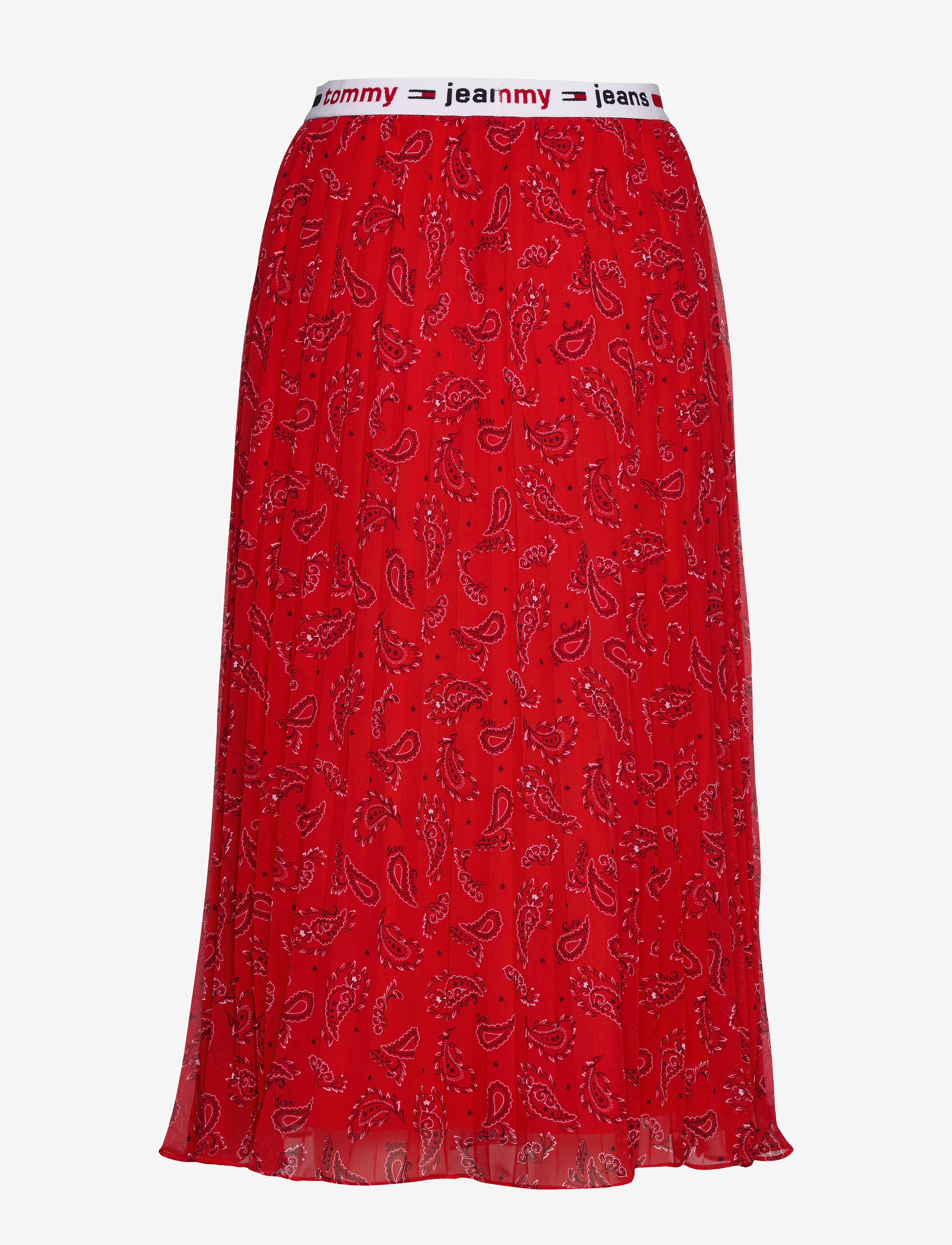 Tommy Jeans - TJW PLEATED MIDI SKIRT - paisley print / deep crimson - 1