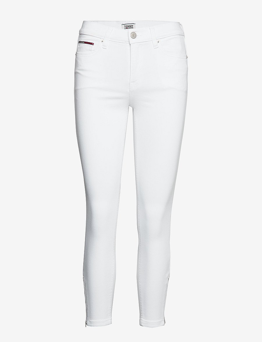 Tommy Jeans - NORA MR SKINNY ANKLE ZIP CNW - candle white str - 0
