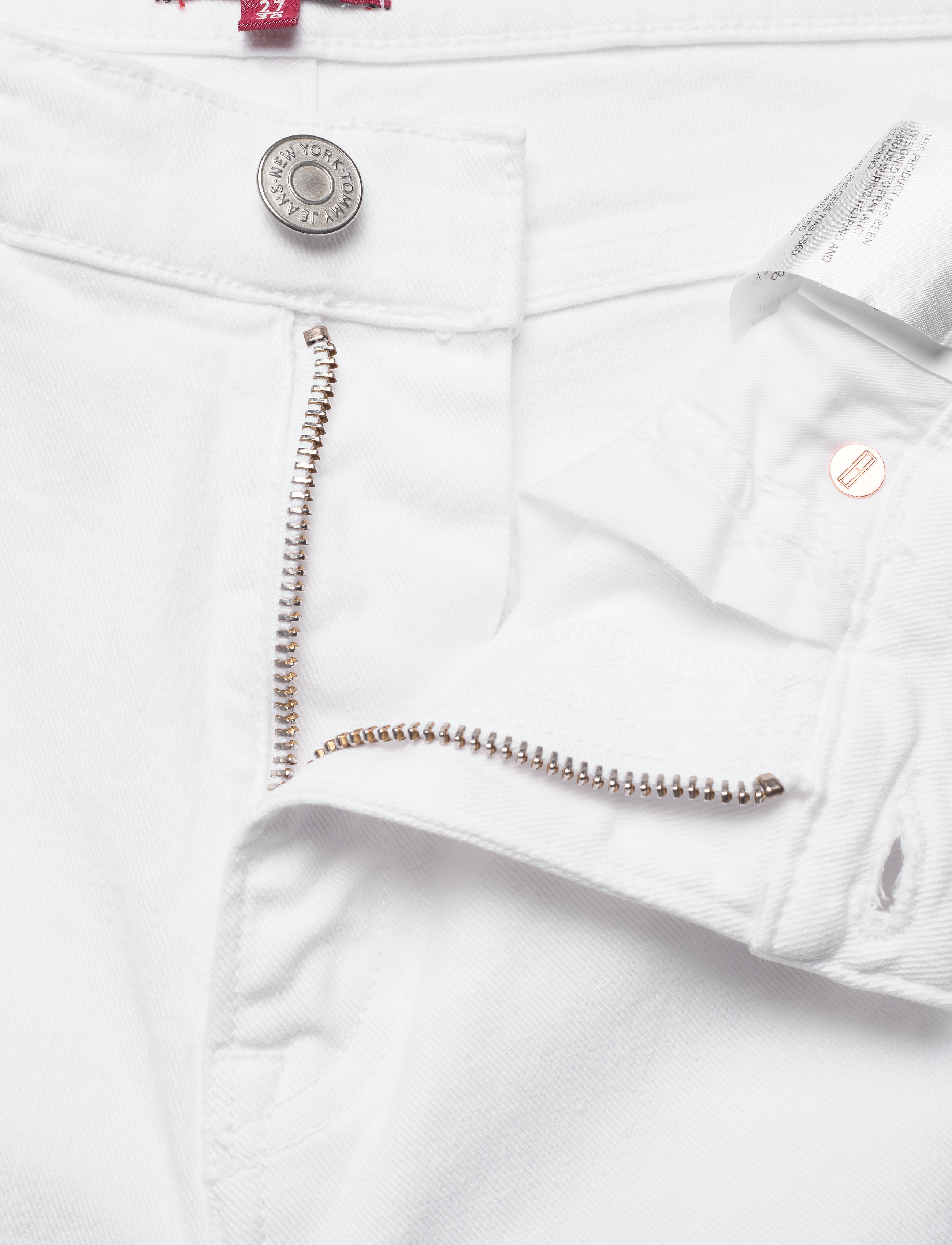 Tommy Jeans - IZZY HR SLIM ANKLE MRWH - mars white com - 3