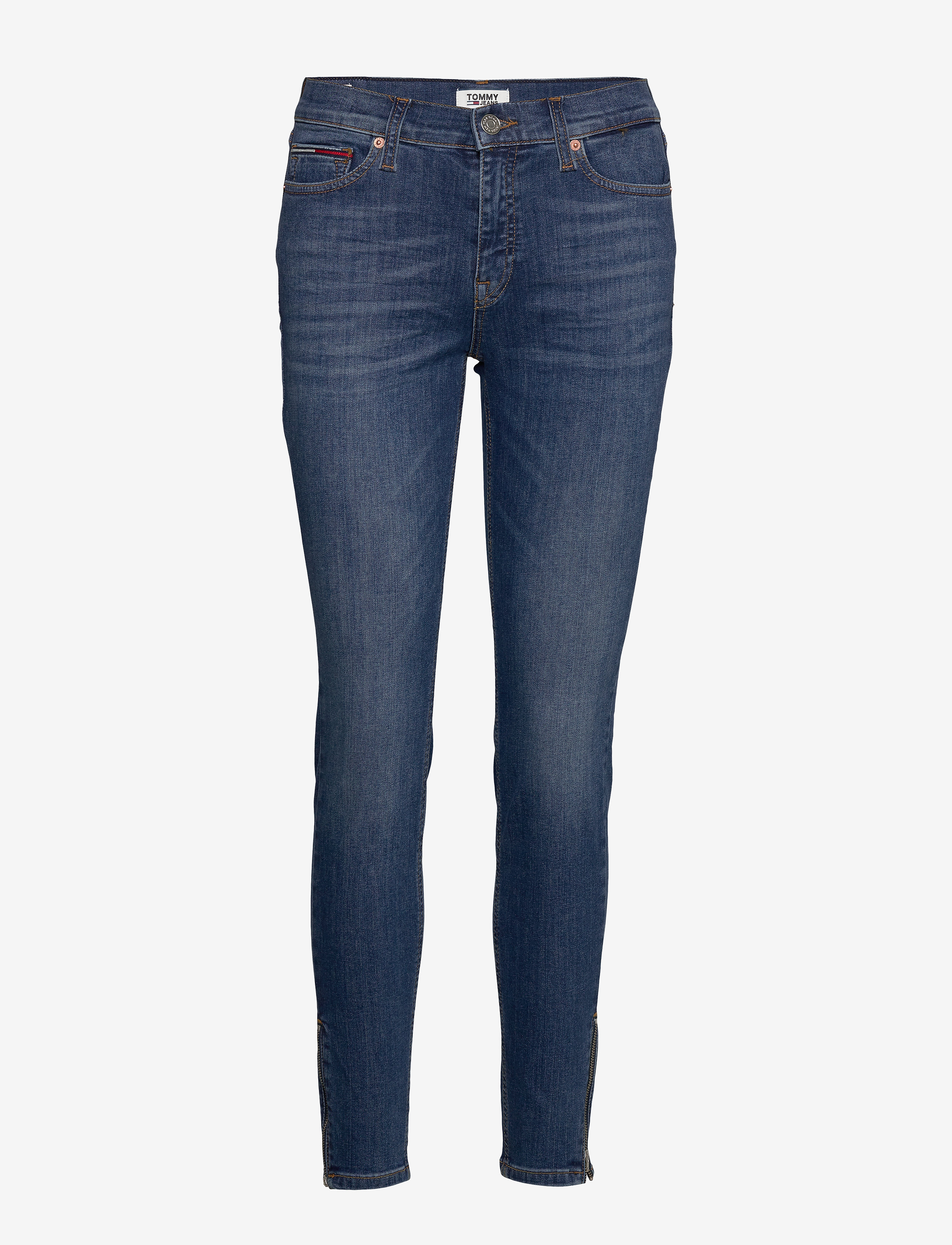 Tommy Jeans - NORA MR SKINNY ANKLE ZIP ADY - audrey mid bl str - 0