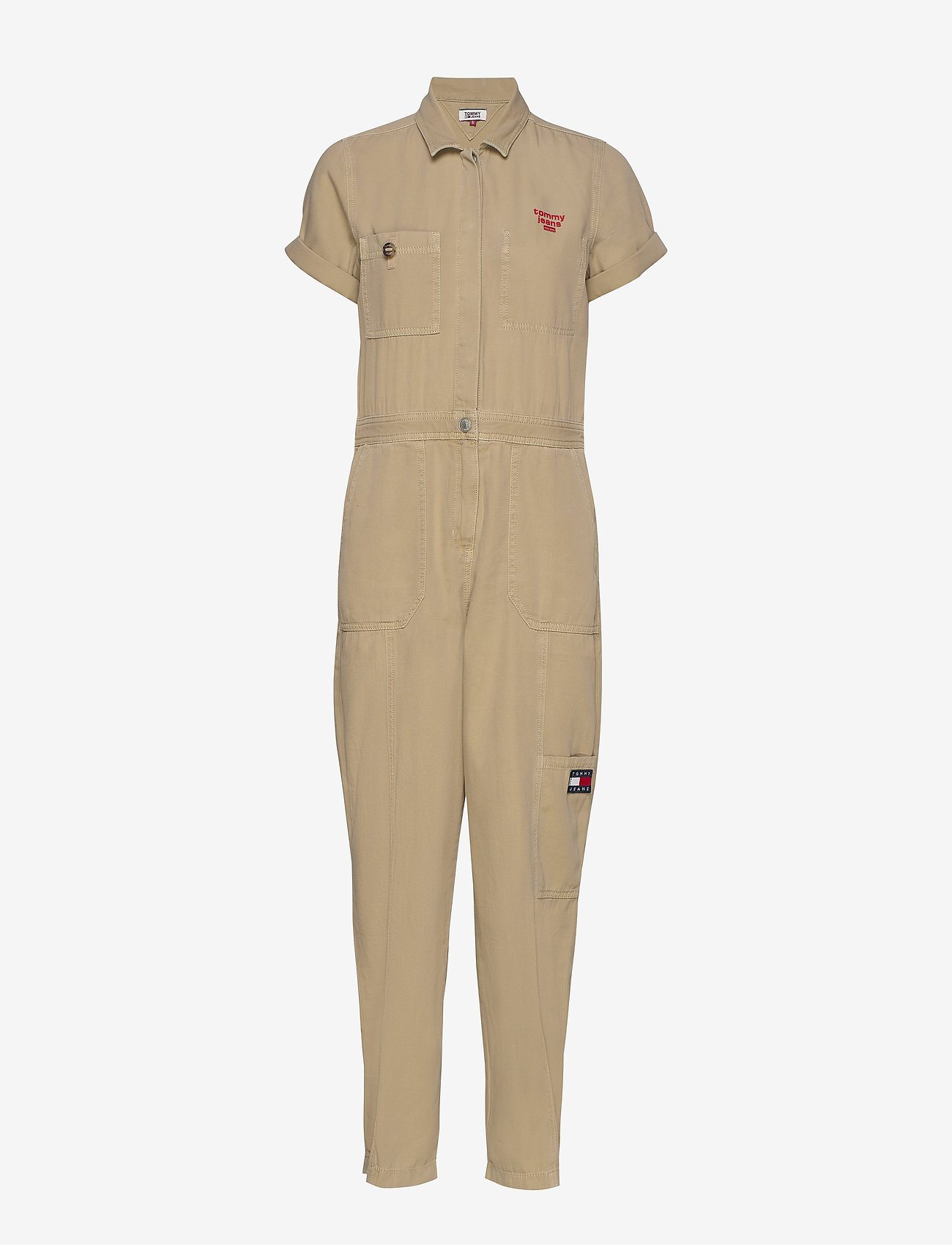 Tommy Jeans - REGULAR JUMPSUIT SSL - silt canvas - 0