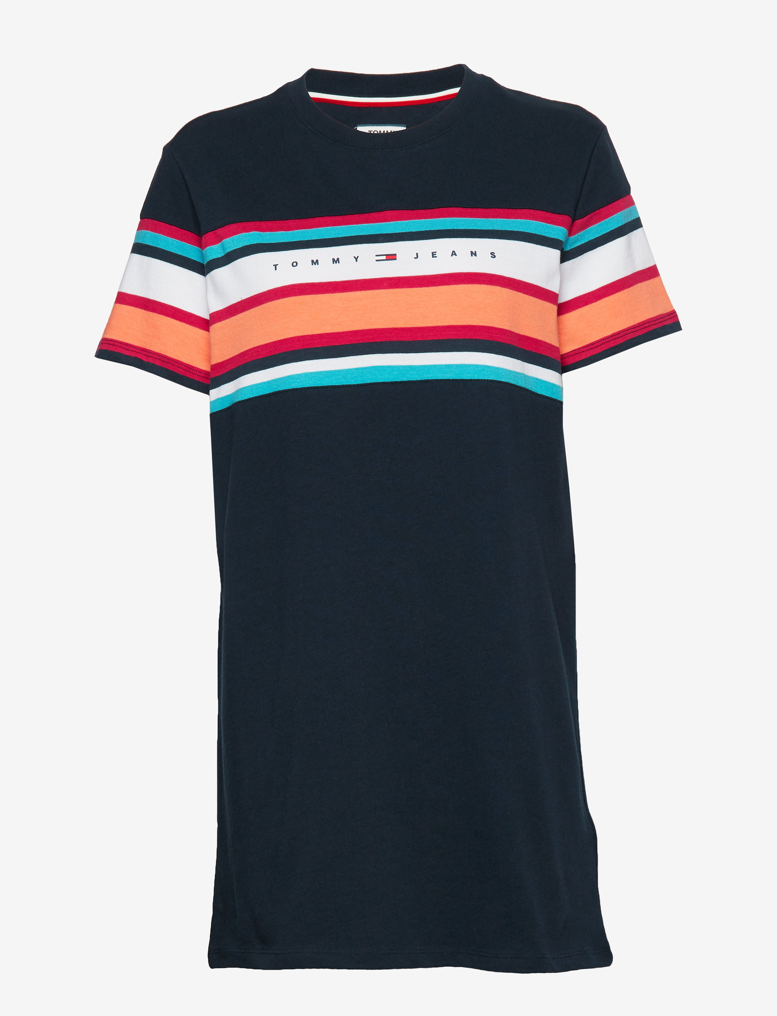 Tommy Jeans - TJW LOGO TEE DRESS - twilight navy - 0