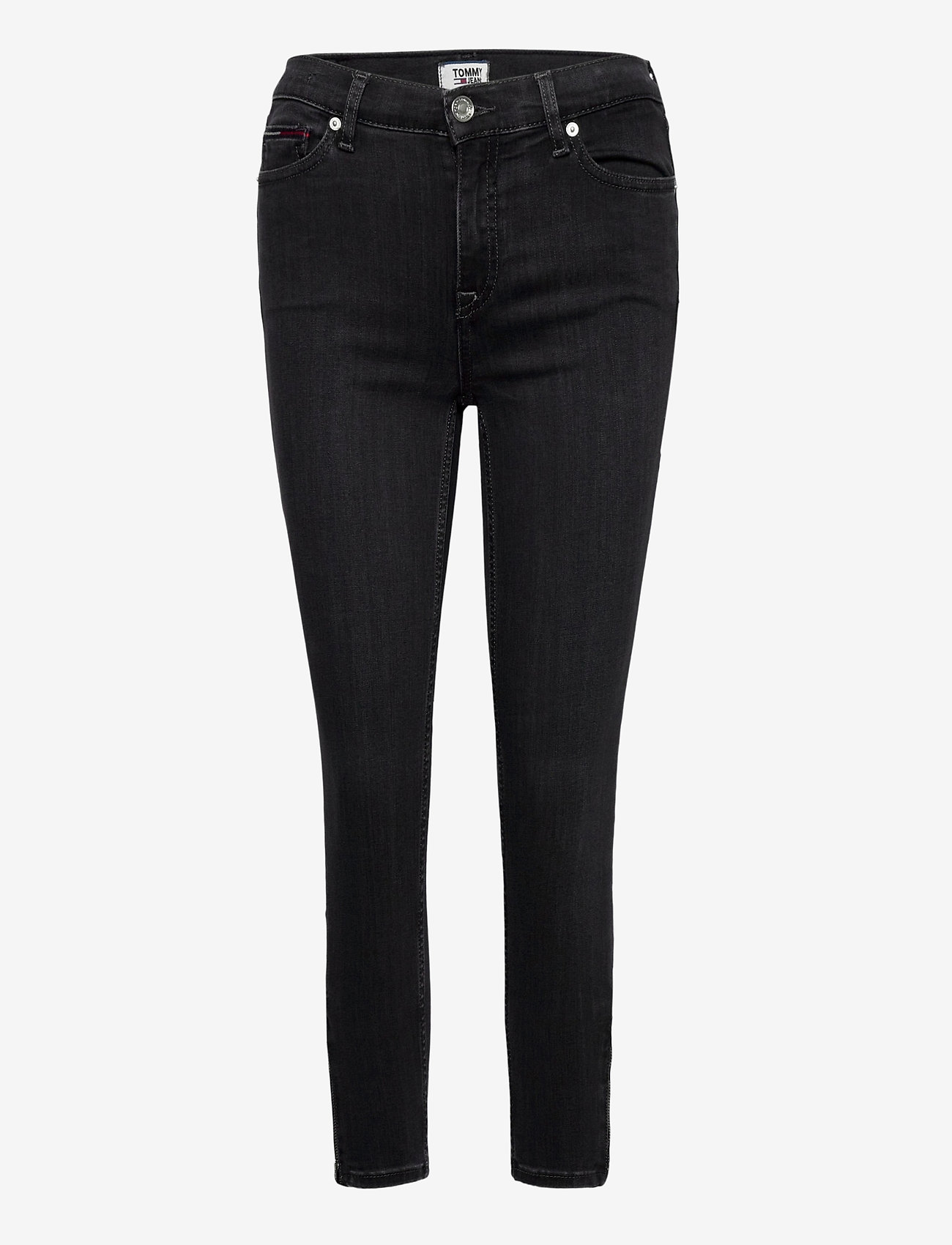 Tommy Jeans - NORA MR SKNY ANKLE ZIP BRBK - bird black stretch - 0