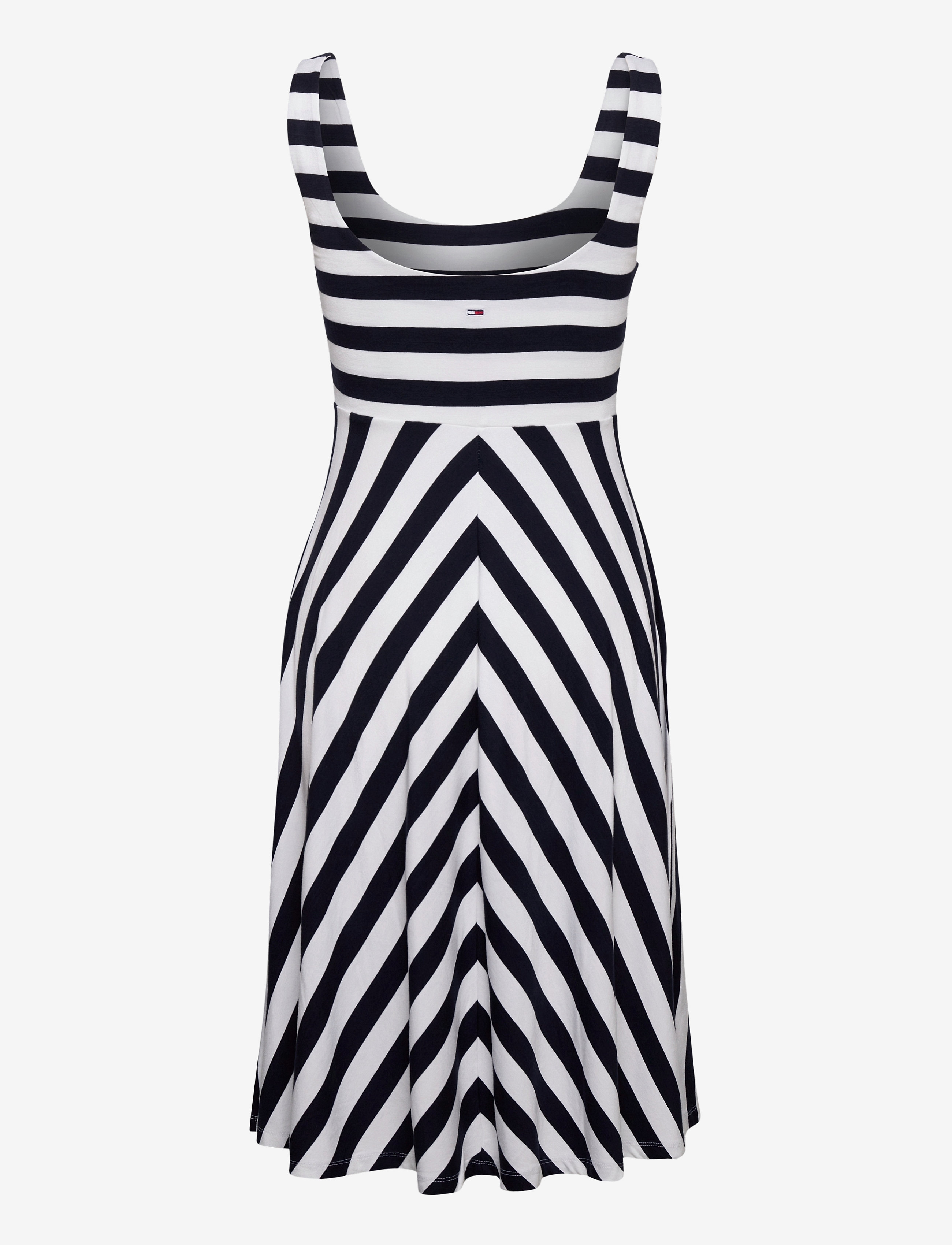 Tommy Jeans - TJW SUMMER STRIPE FITFLARE DRESS - twilight navy / white - 1
