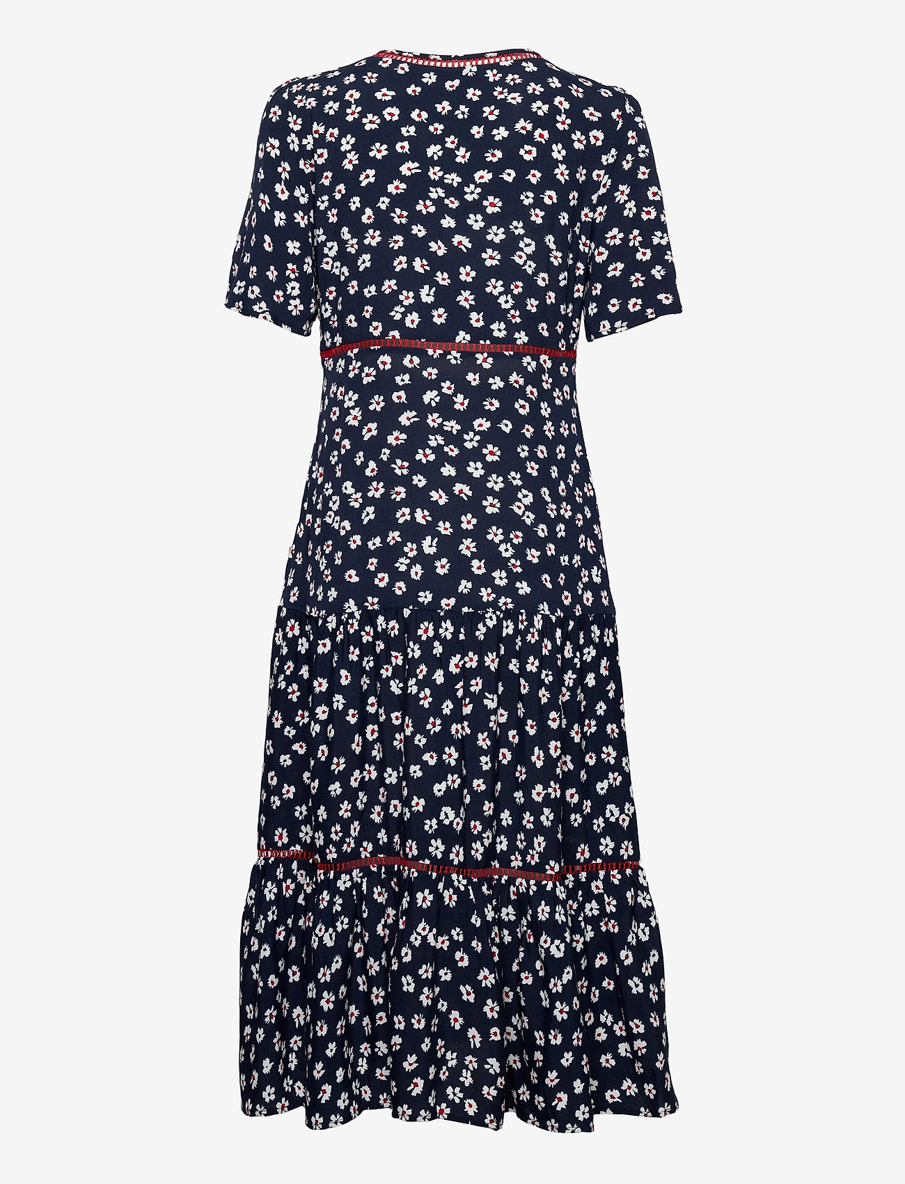 Tommy Jeans - TJW PRINTED LACE TRIM DRESS - floral print / twilight navy - 1