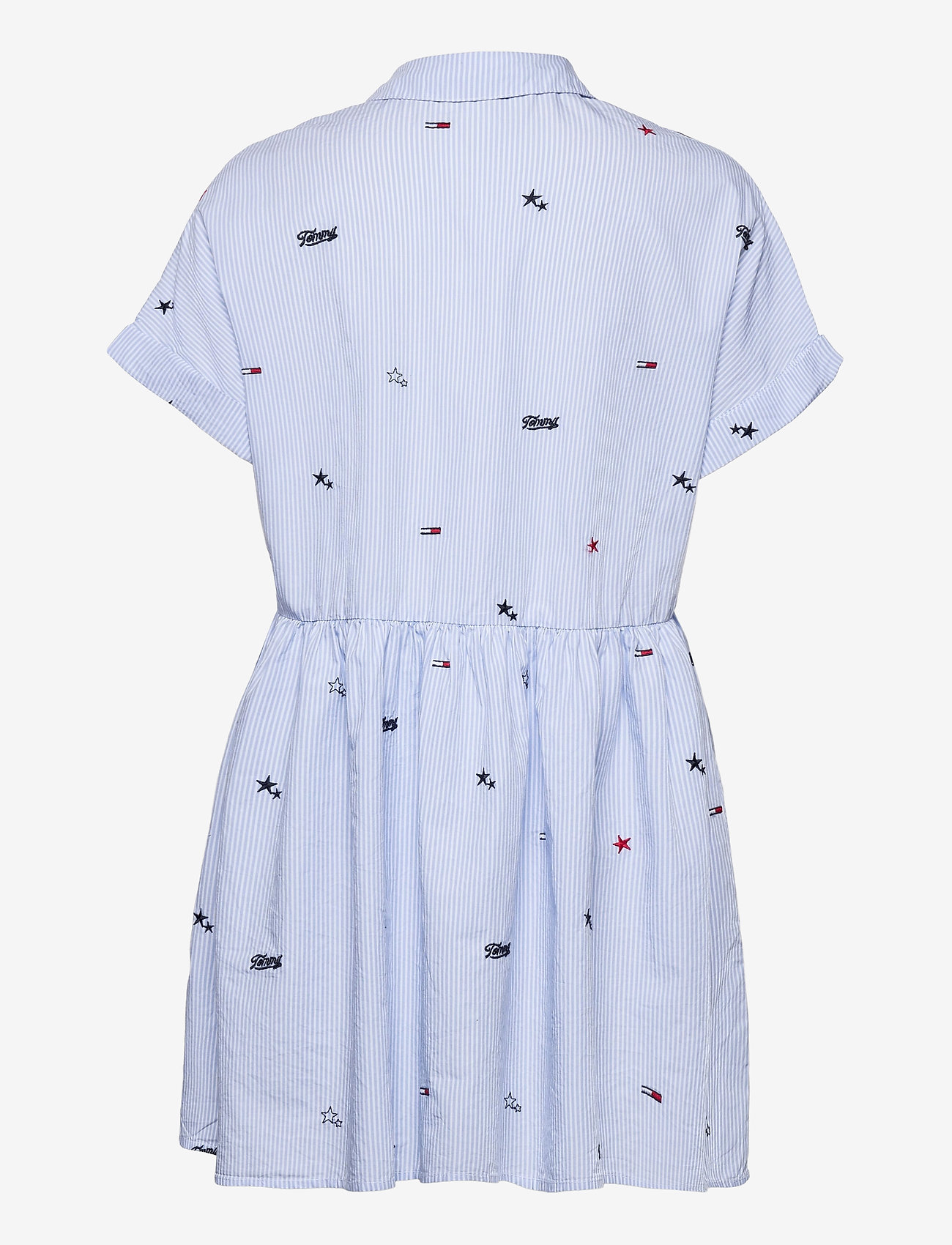 Tommy Jeans - TJW CRITTER DROP WAIST DRESS - white stripe / moderate blue - 1