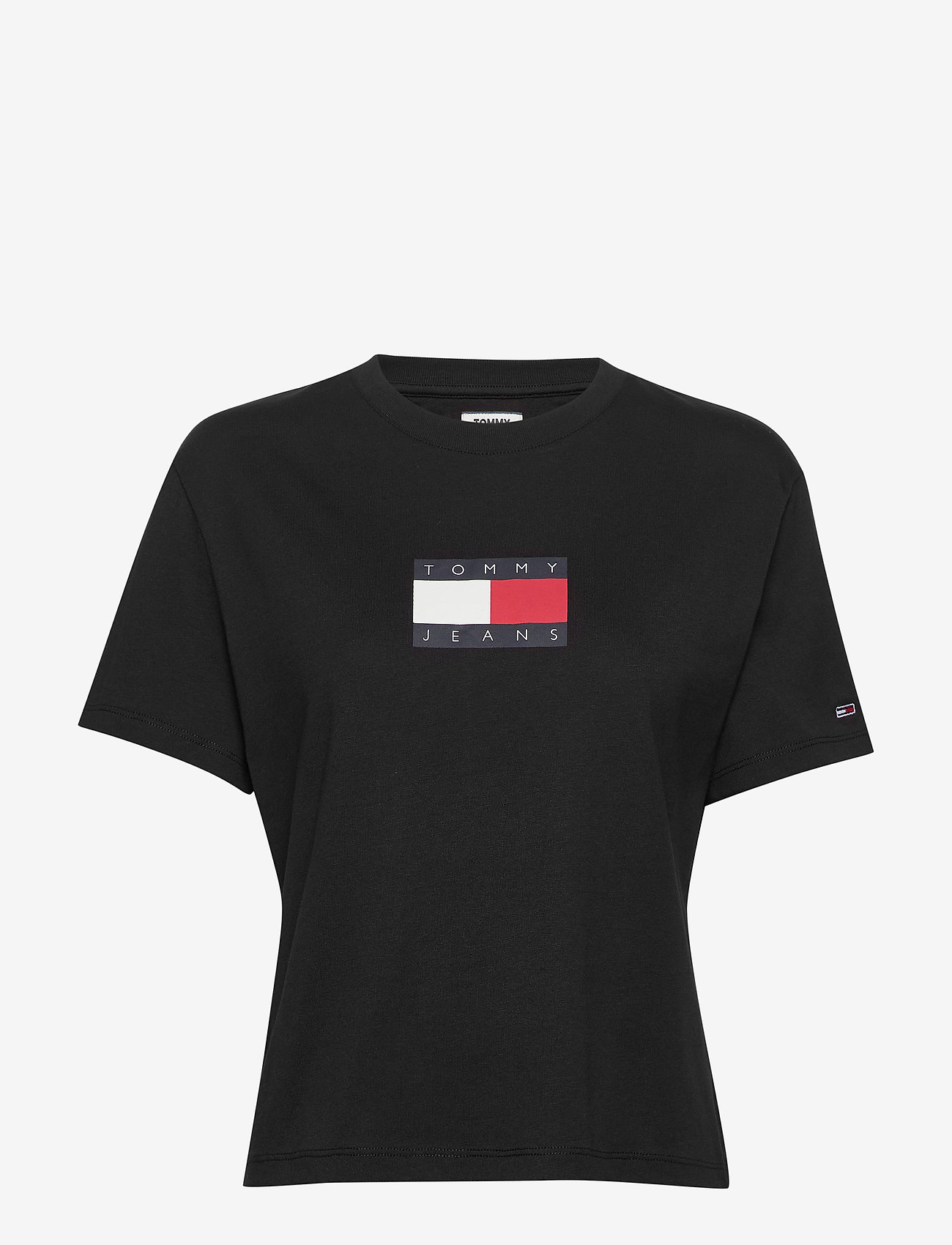 Tommy Jeans - TJW TOMMY FLAG TEE - black - 0