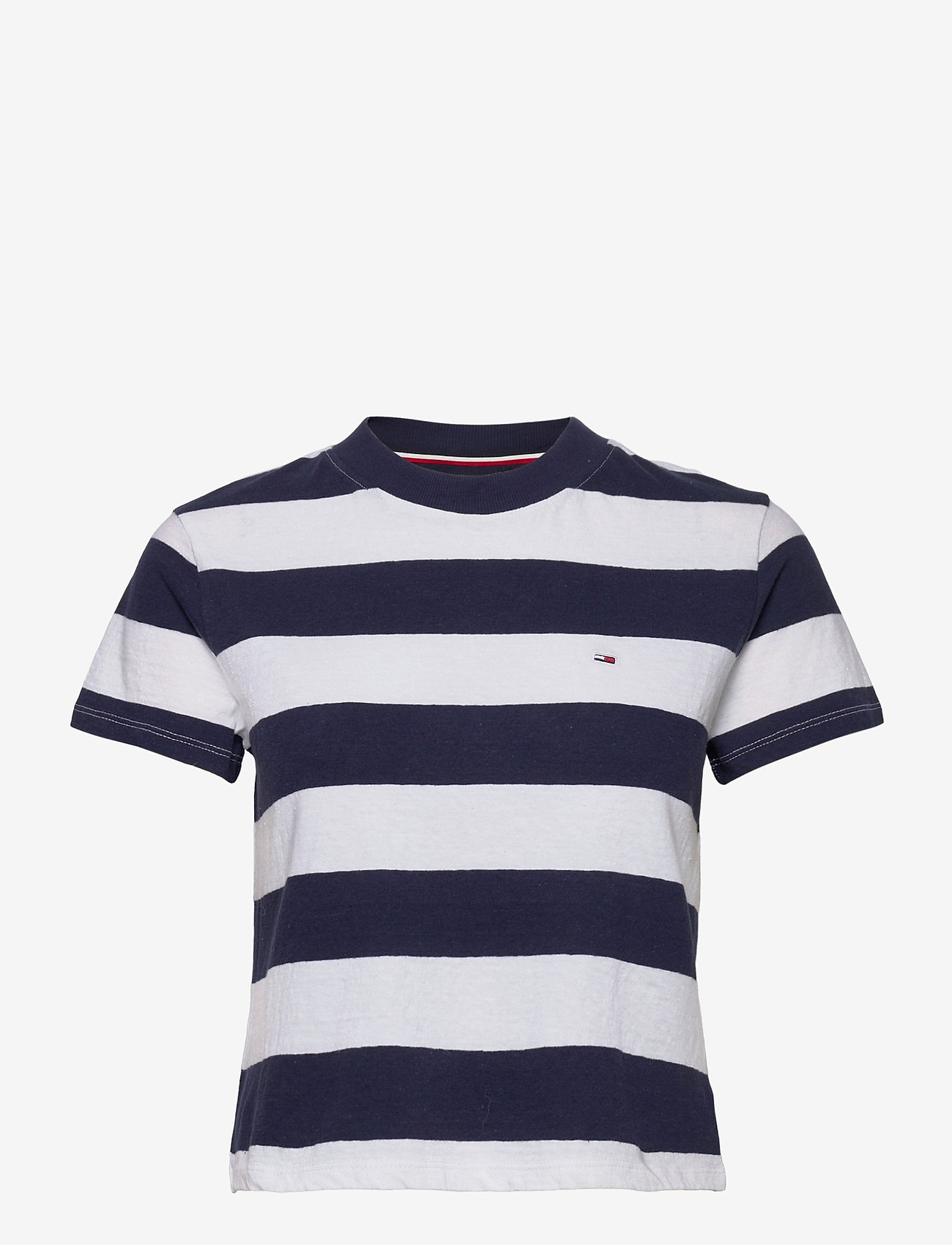 Tommy Jeans - TJW BABY STRIPE TEE - twilight navy / white - 0