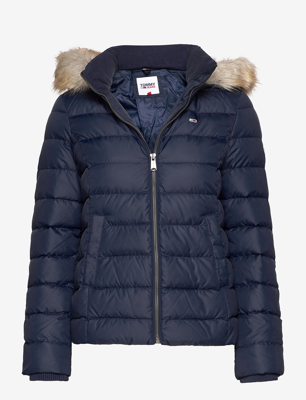 Tommy Jeans - TJW BASIC HOODED DOWN JACKET - down- & padded jackets - twilight navy - 0