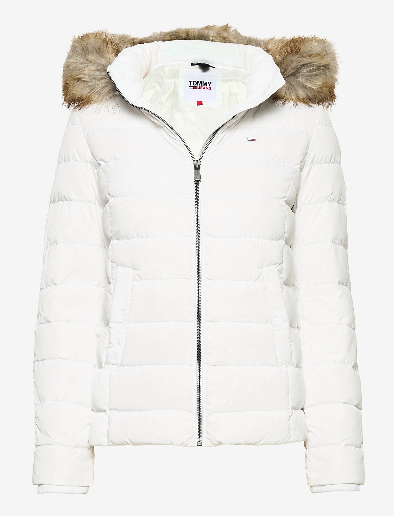 Tommy Jeans - TJW BASIC HOODED DOWN JACKET - down- & padded jackets - white - 0