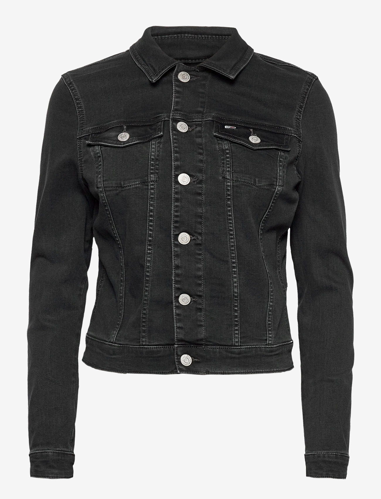 Tommy Jeans - VIVIANNE SLIM DENIM TRUCKER BRBK - bird black stretch - 0