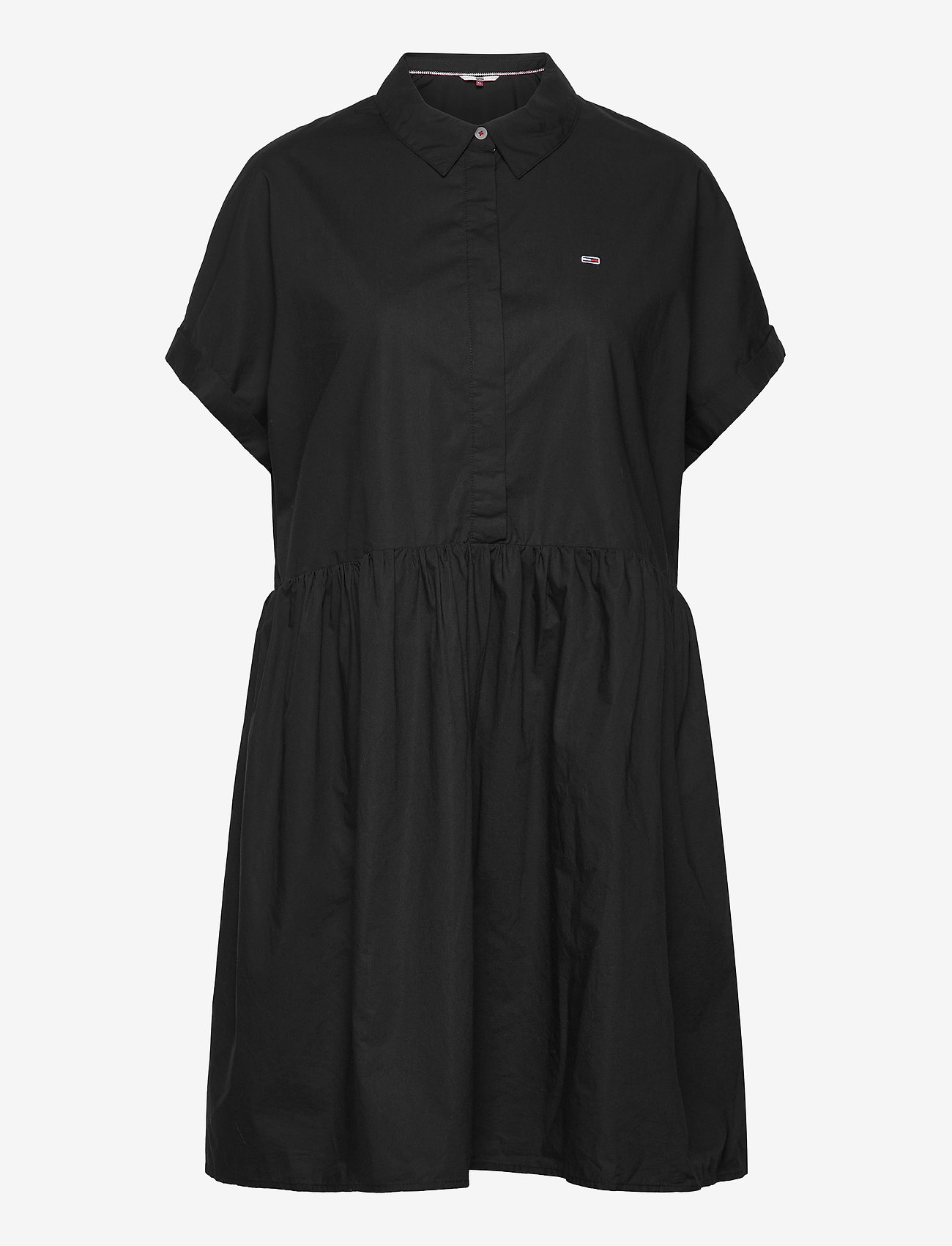 Tommy Jeans - TJW SHORTSLEEVE SHIRT DRESS - black - 0