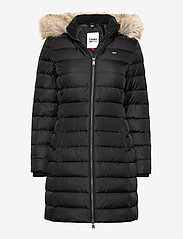Tommy Jeans - TJW ESSENTIAL HOODED DOWN COAT - winter coats - black - 0