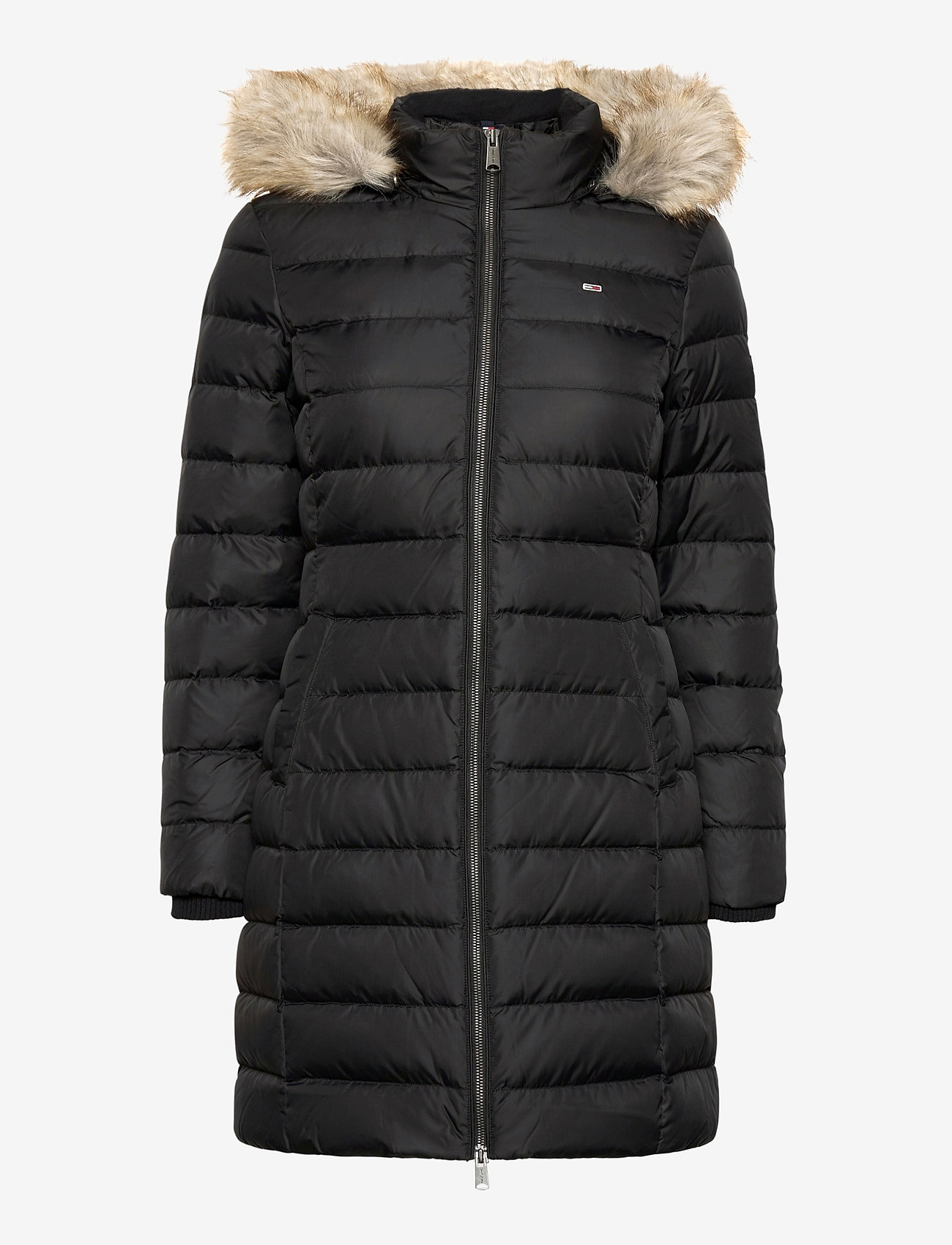 Tommy Jeans - TJW ESSENTIAL HOODED DOWN COAT - winter coats - black - 1