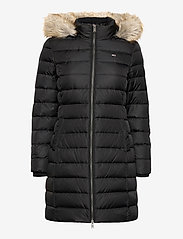 Tommy Jeans - TJW ESSENTIAL HOODED DOWN COAT - winter coats - black - 1