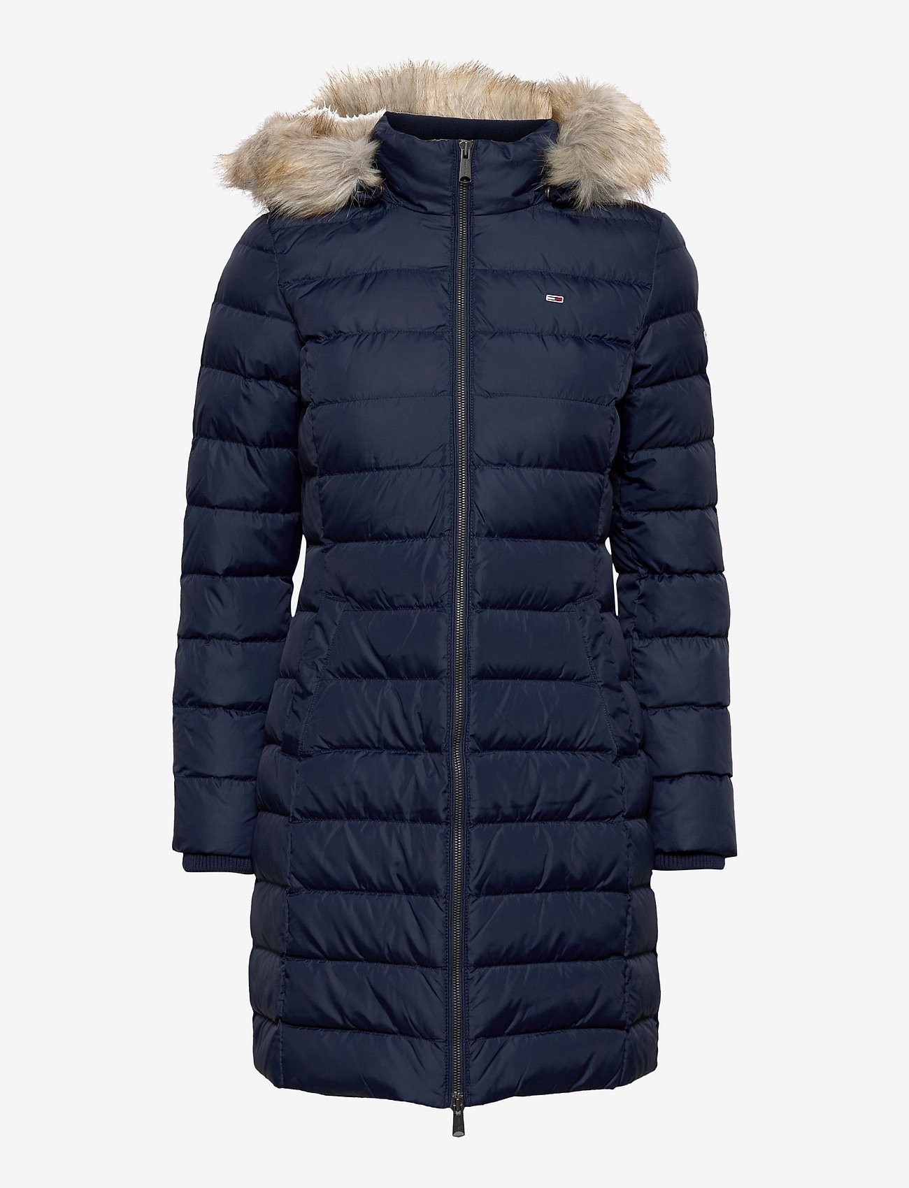 Tommy Jeans - TJW ESSENTIAL HOODED DOWN COAT - winter jackets - twilight navy - 0