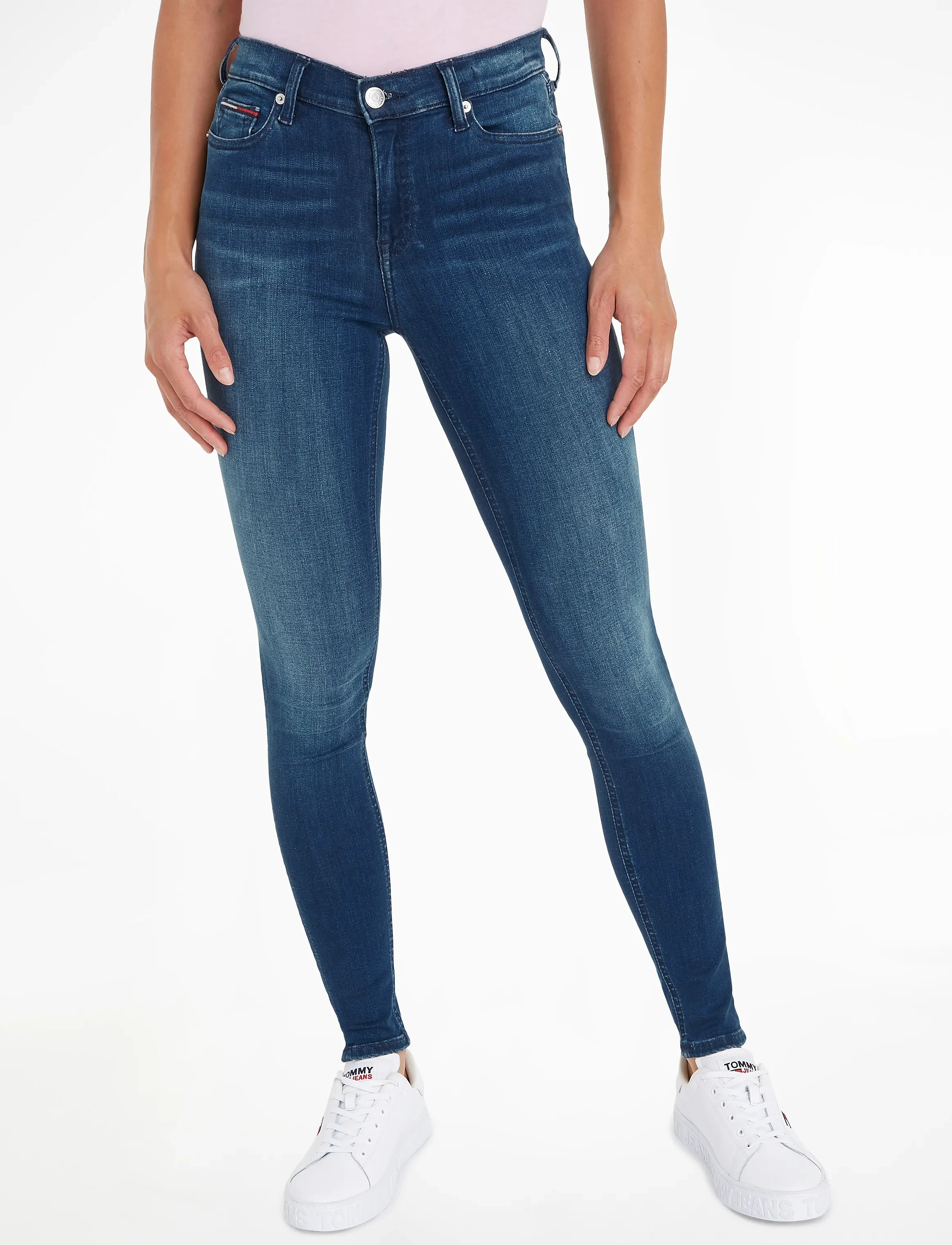Tommy Jeans - NORA MR SKNY NNMBS - new niceville mid blue stretch - 0
