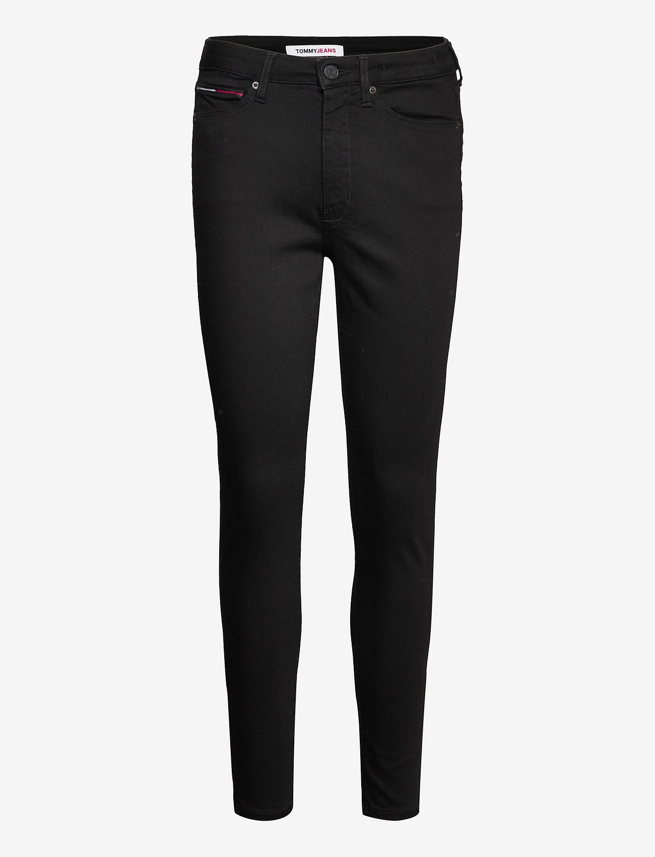 Tommy Jeans - SYLVIA HR SUPER SKNY STBKS - džinsa bikses ar šaurām starām - staten black stretch - 0