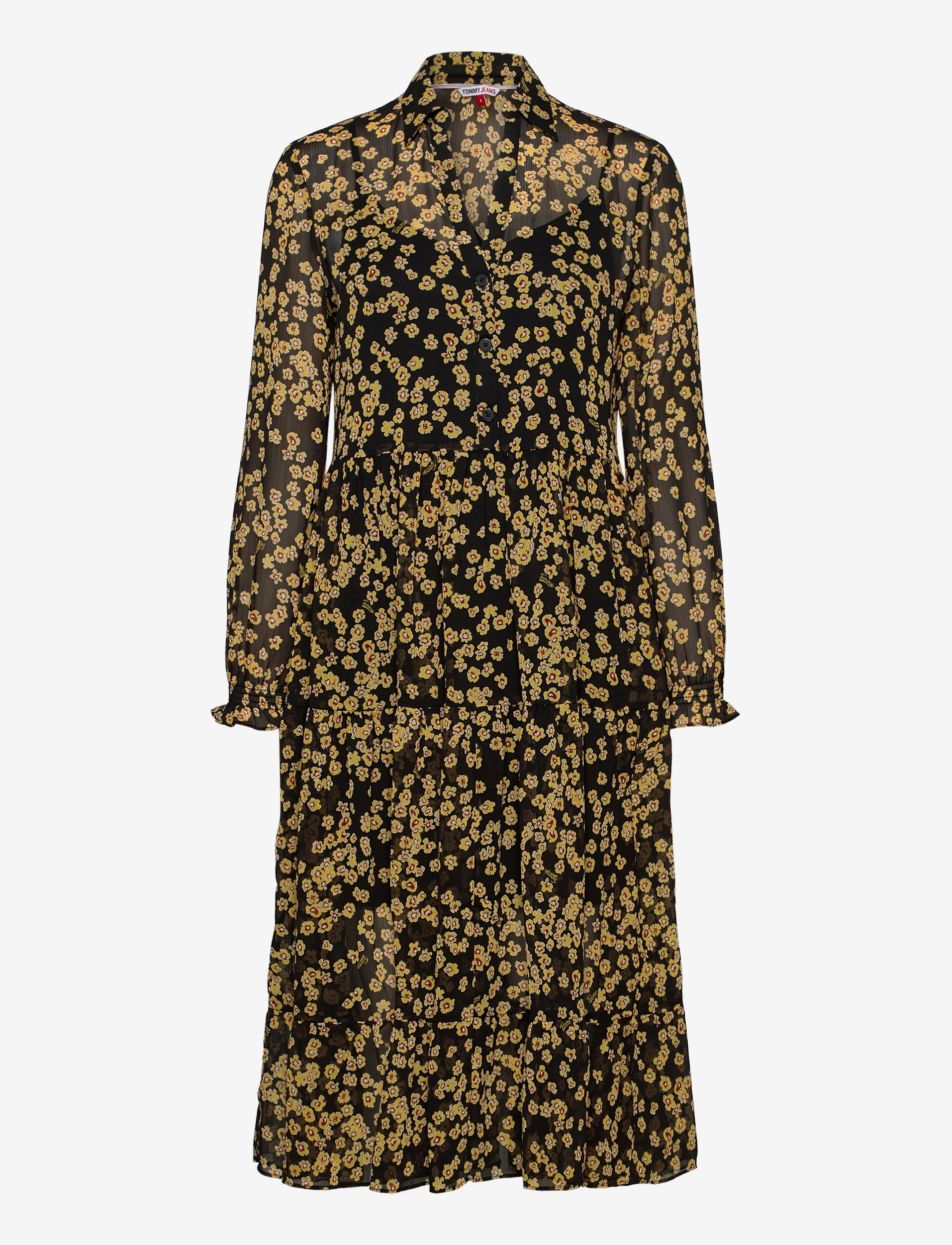 Tommy Jeans - TJW PRINTED MIDI SHIRT DRESS - floral print - 0