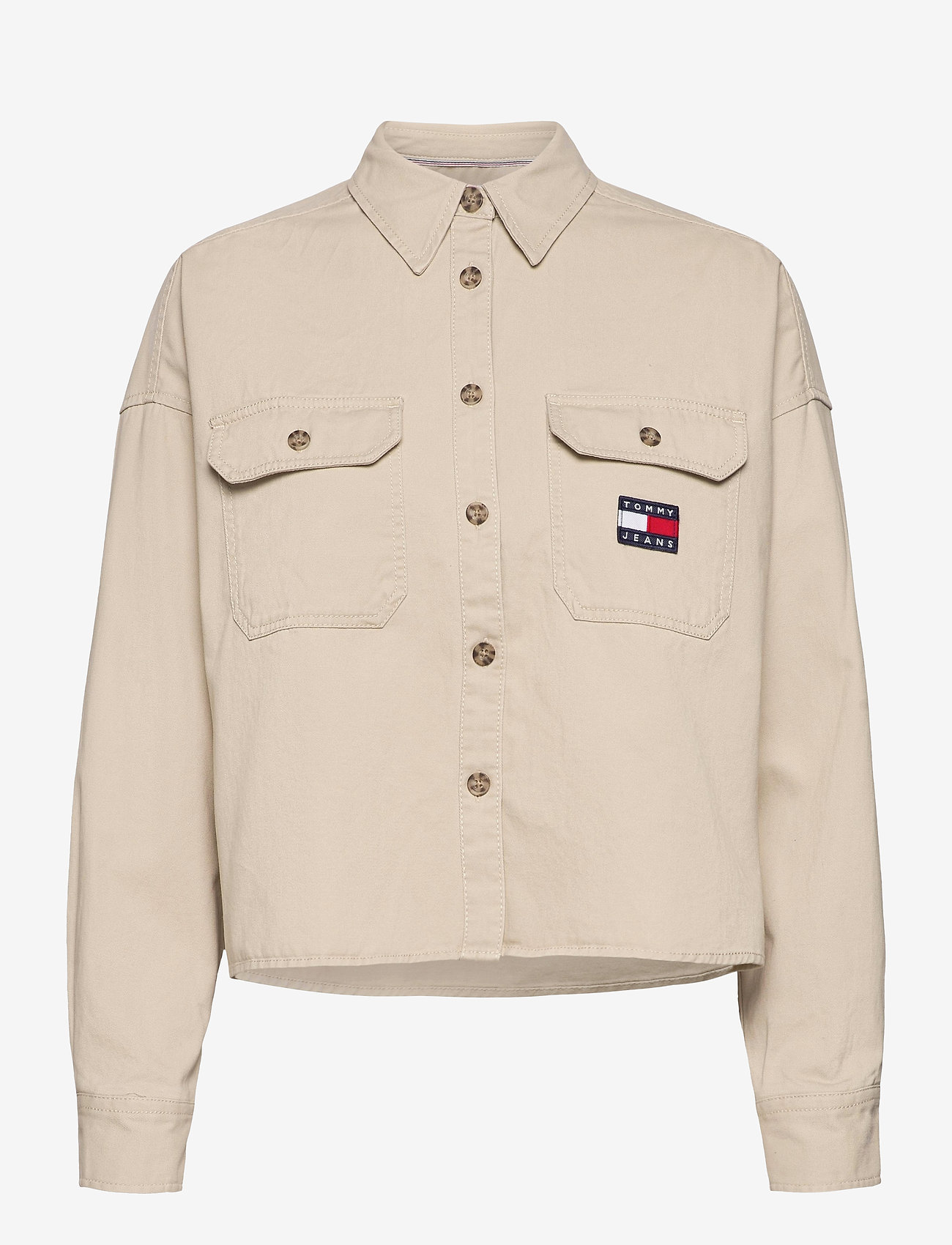 Tommy Jeans - TJW CROPPED UTILITY SHIRT - sugarcane - 0