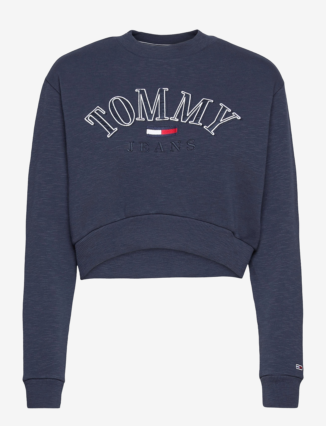 Tommy Jeans - TJW CROP COLLEGE LOGO SWEATSHIRT - twilight navy - 0