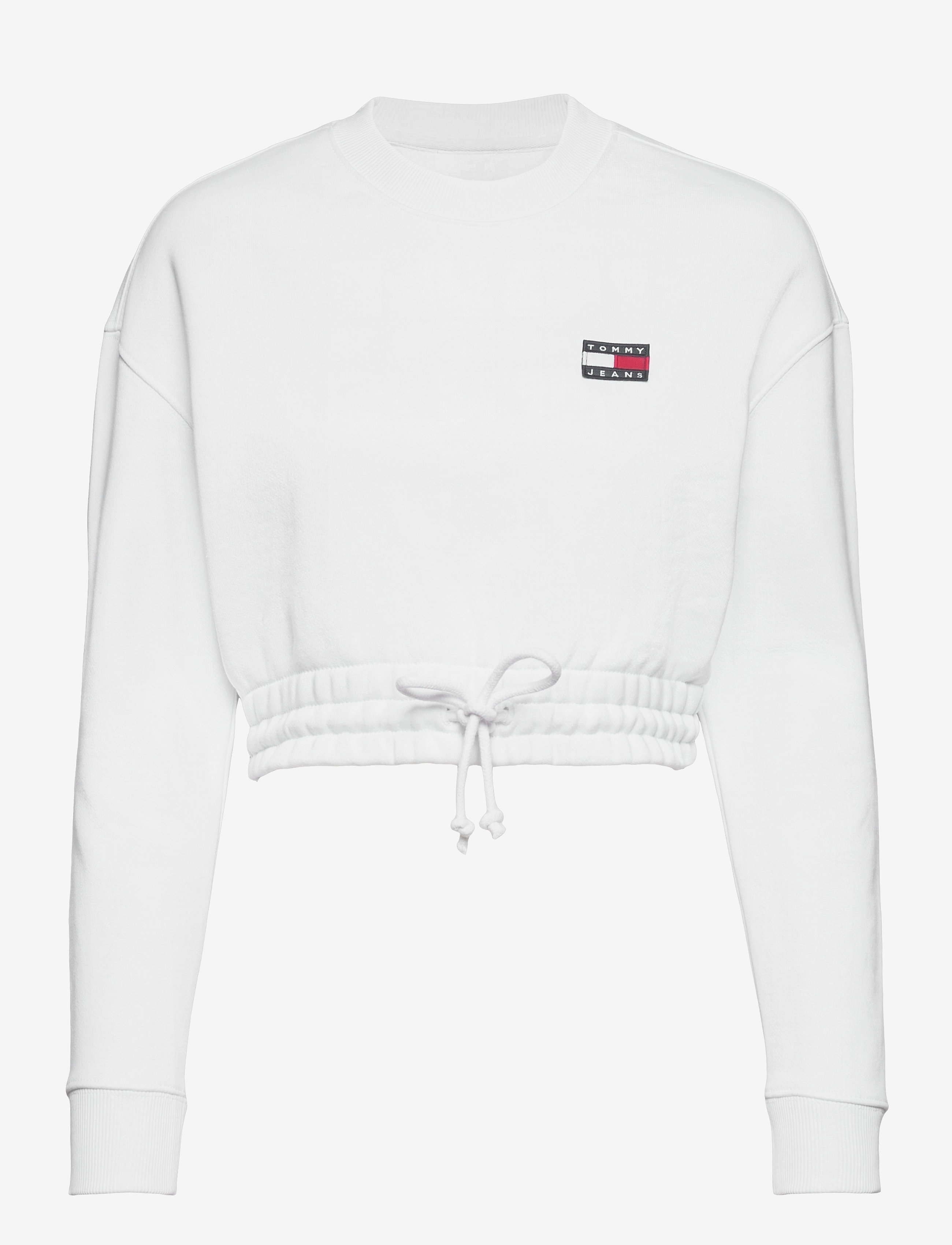 Tommy Jeans - TJW SUPER CROPPED BADGE CREW - white - 0