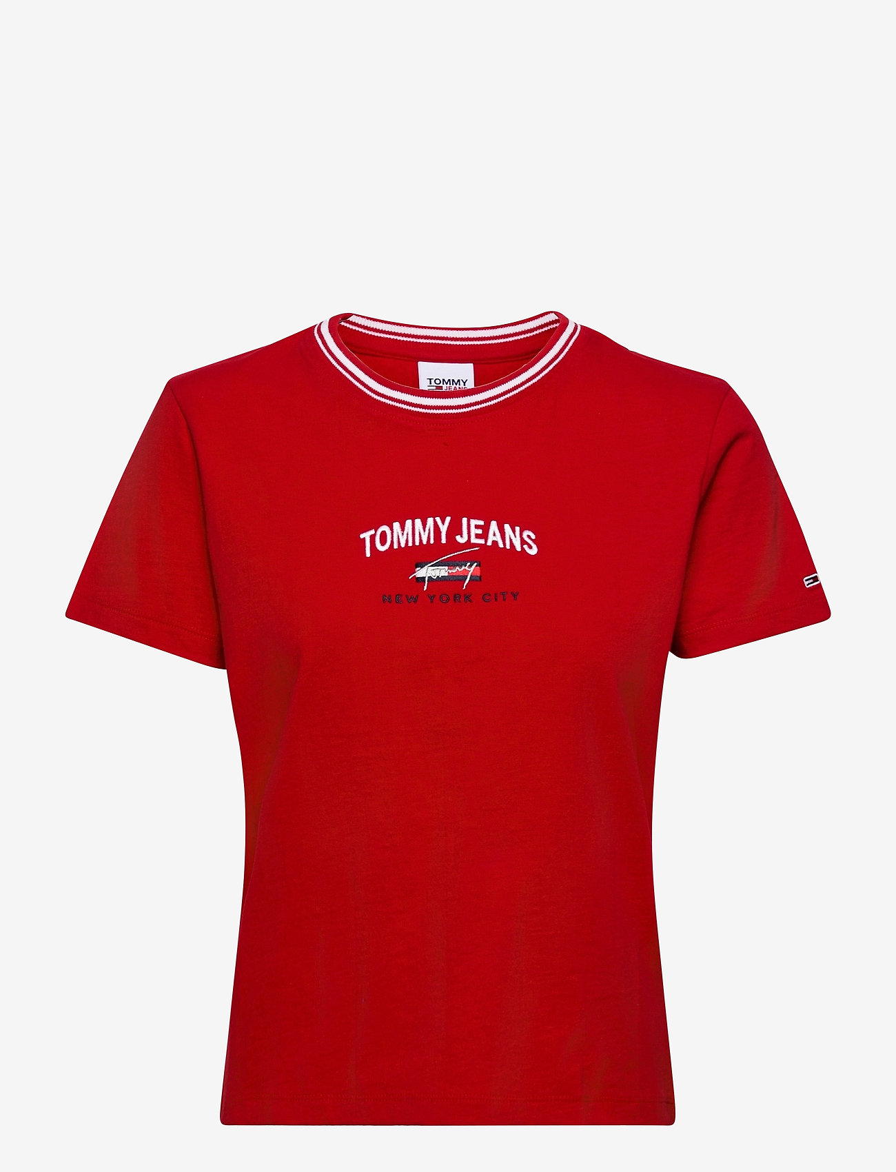 Tommy Jeans - TJW REGULAR TIMELESS SCRIPT TEE - deep crimson - 0