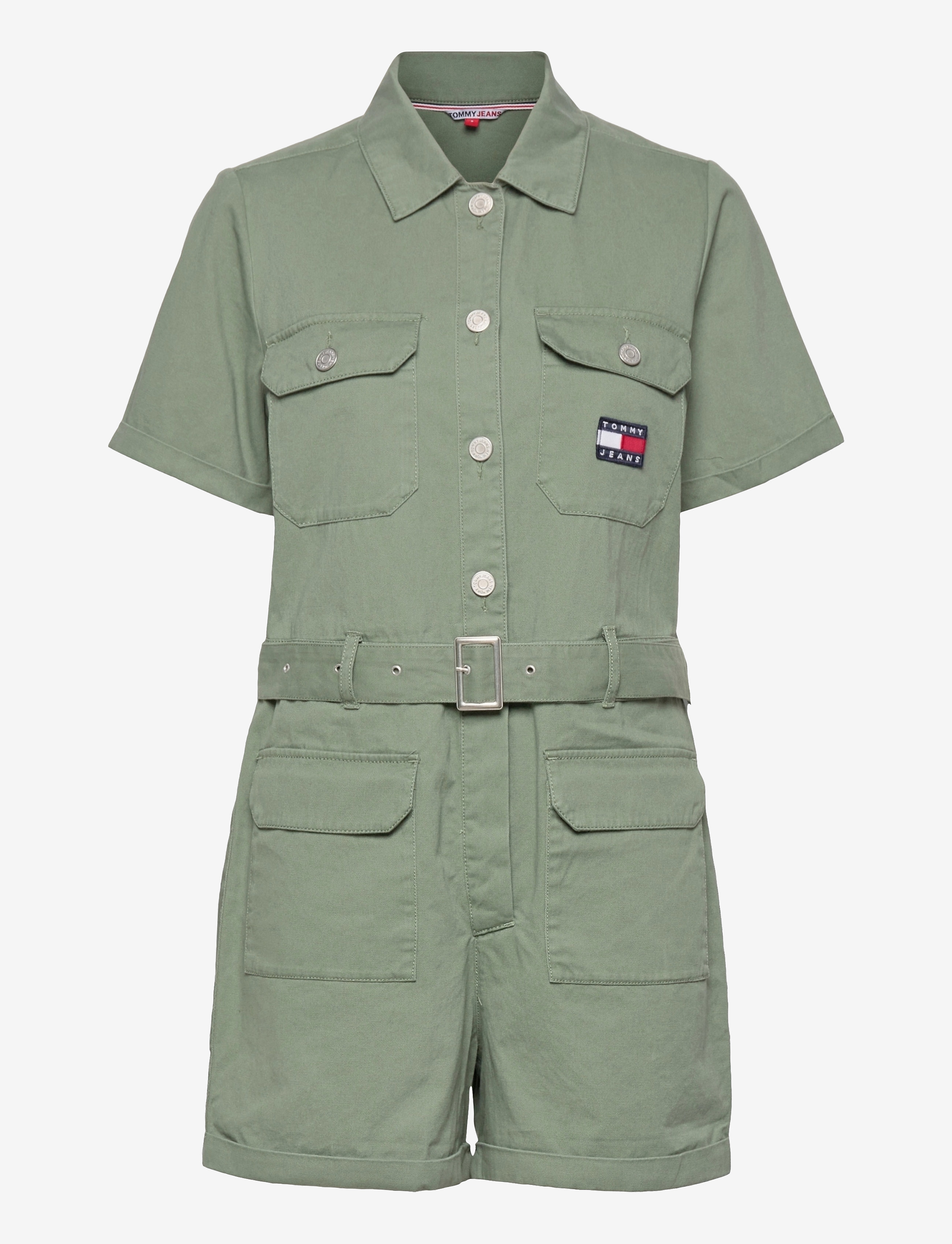 Tommy Jeans - TJW SHORT BOILERSUIT - desert olive - 0