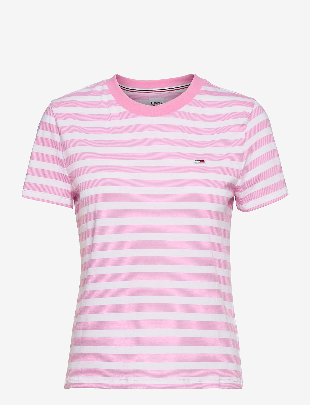 Tommy Jeans - TJW TOMMY CLASSICS STRIPE TEE - pink daisy / multi - 0