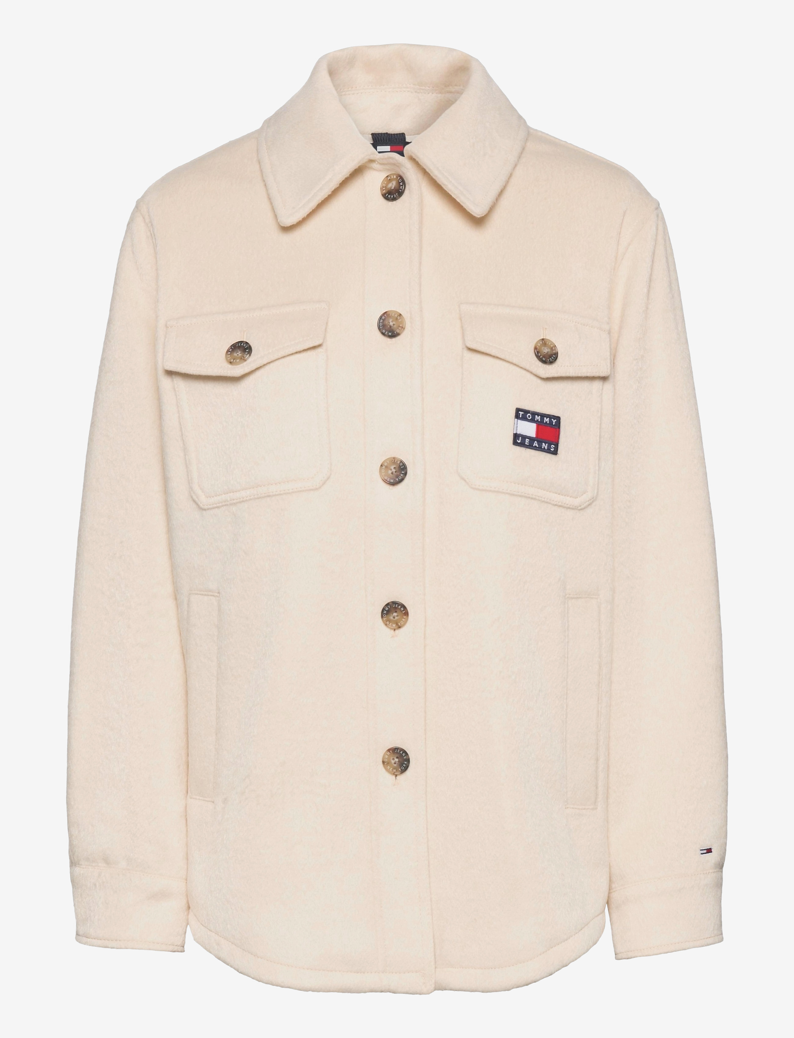 Tommy Jeans - TJW FRONT POCKET BADGE SHACKET - sugarcane - 0