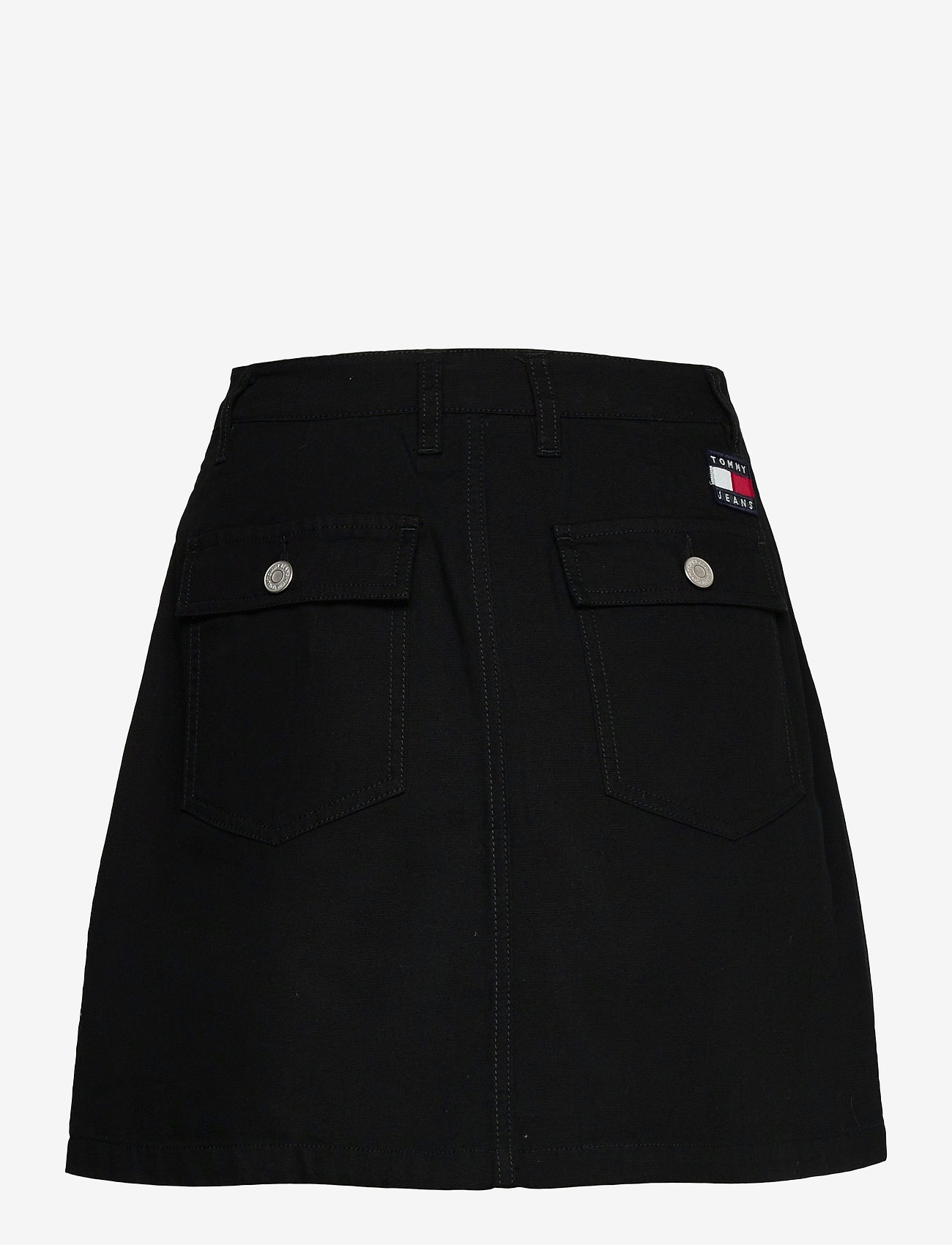 Tommy Jeans - TJW BADGE BUTTON THROUGH SKIRT - black - 1