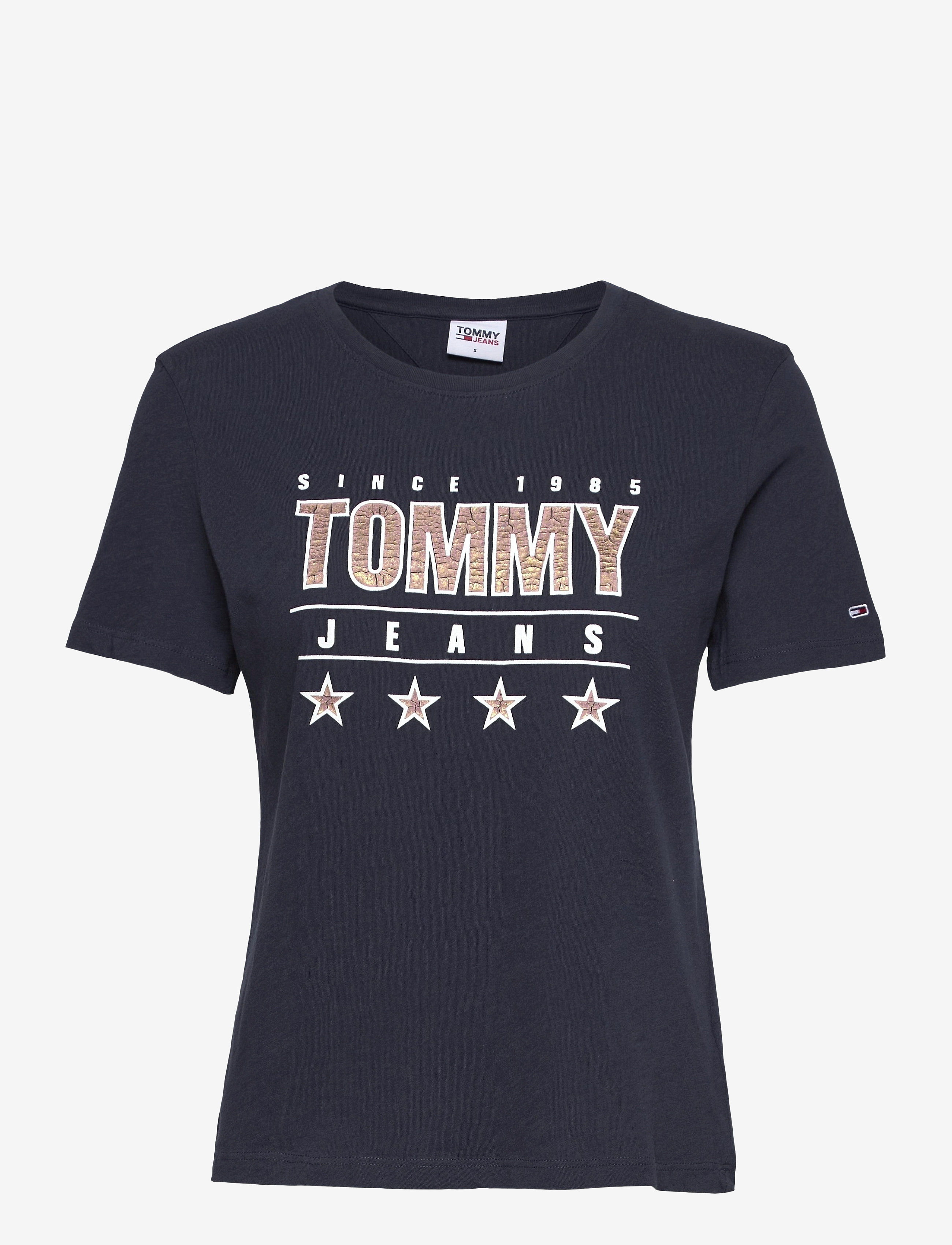Tommy Jeans - TJW  SLIM METALLIC TOMMY TEE - twilight navy - 0