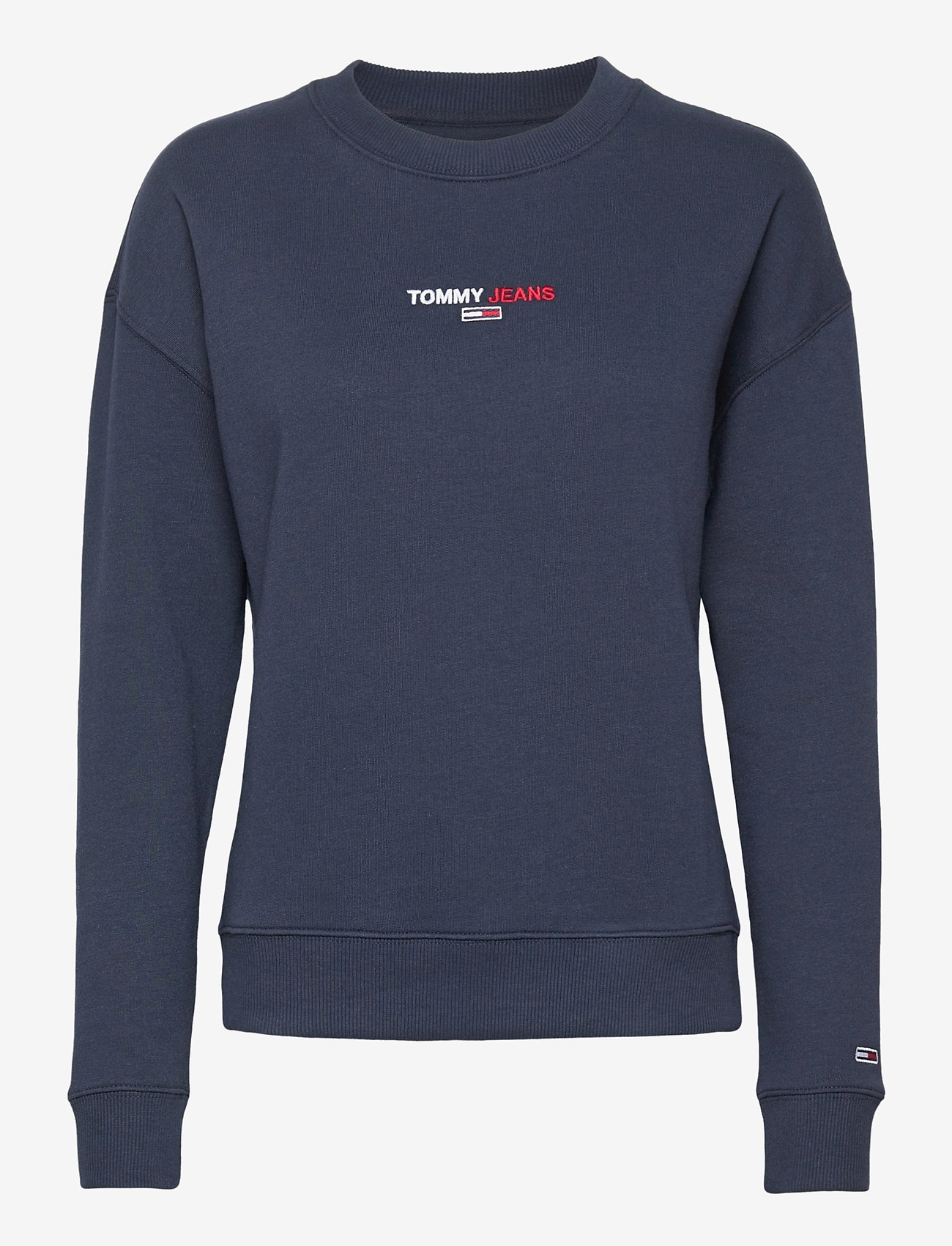 Linear crew neck