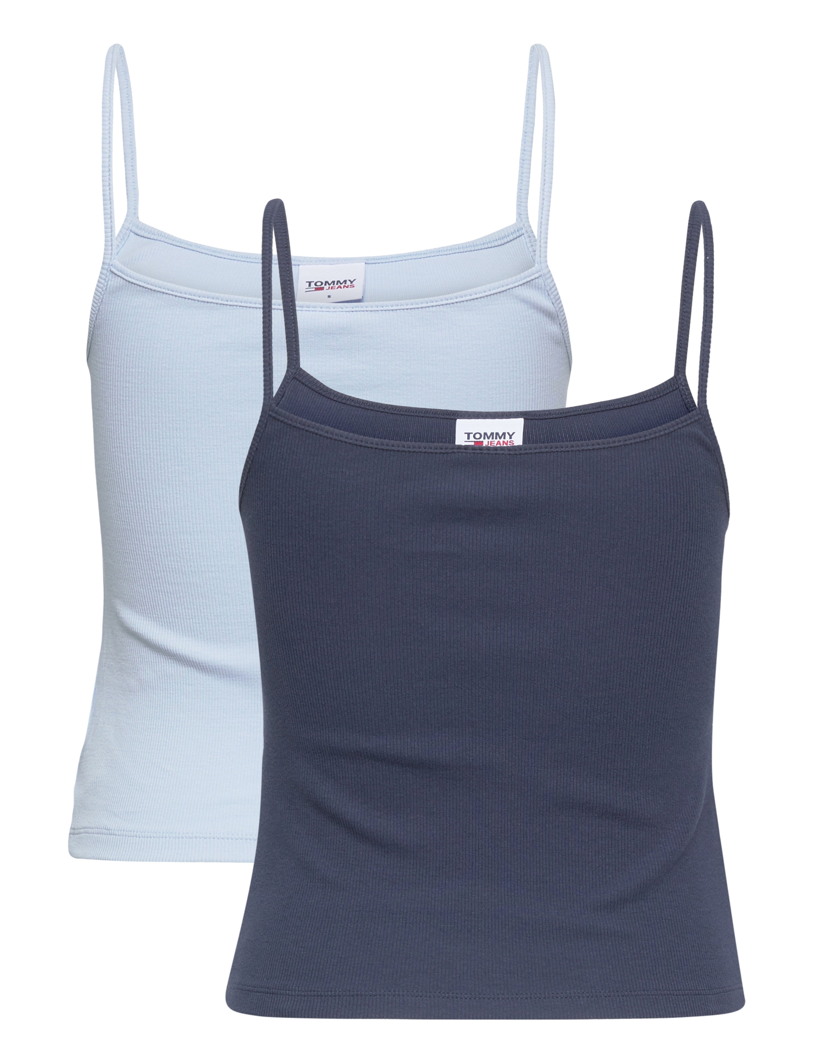 Tommy Jeans - TJW 2PACK ESSENTIAL STRAP TOP - twilight navy / chambray sky - 4