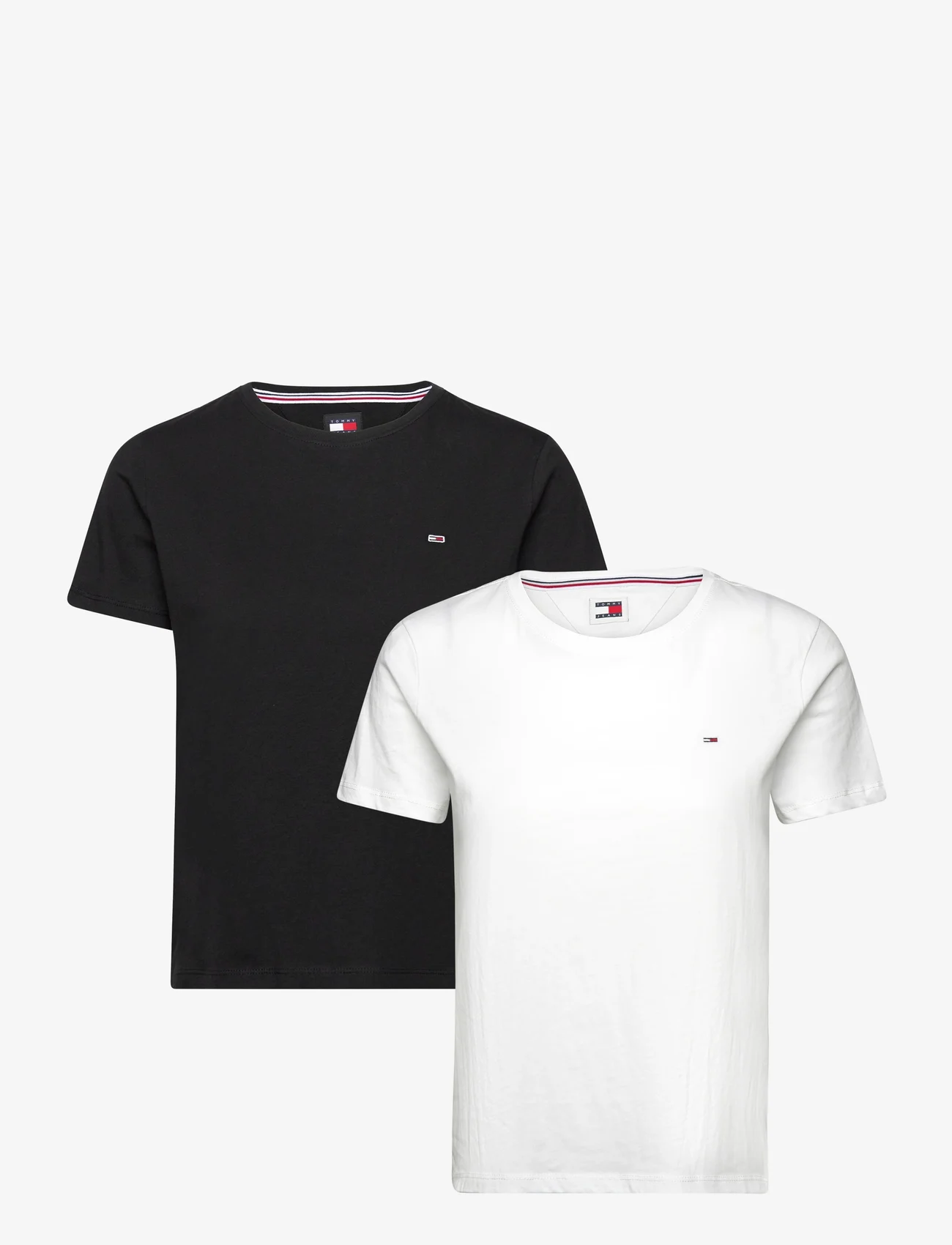 Tommy Jeans - TJW 2PACK SOFT JERSEY TEE - t-shirts - white / black - 0