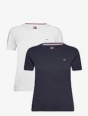 Tommy Jeans - TJW 2PACK SOFT JERSEY TEE - t-paidat - white / dark night navy - 0