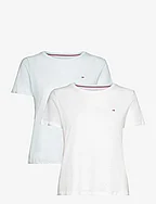 TJW 2PACK SOFT JERSEY TEE - WHITE / PINK