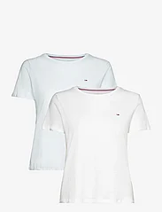 Tommy Jeans - TJW 2PACK SOFT JERSEY TEE - t-särgid - white / pink - 0