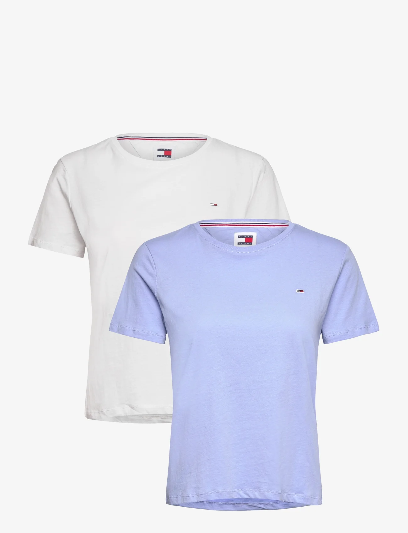Tommy Jeans - TJW 2PACK SOFT JERSEY TEE - t-shirts - white / moderate blue - 0