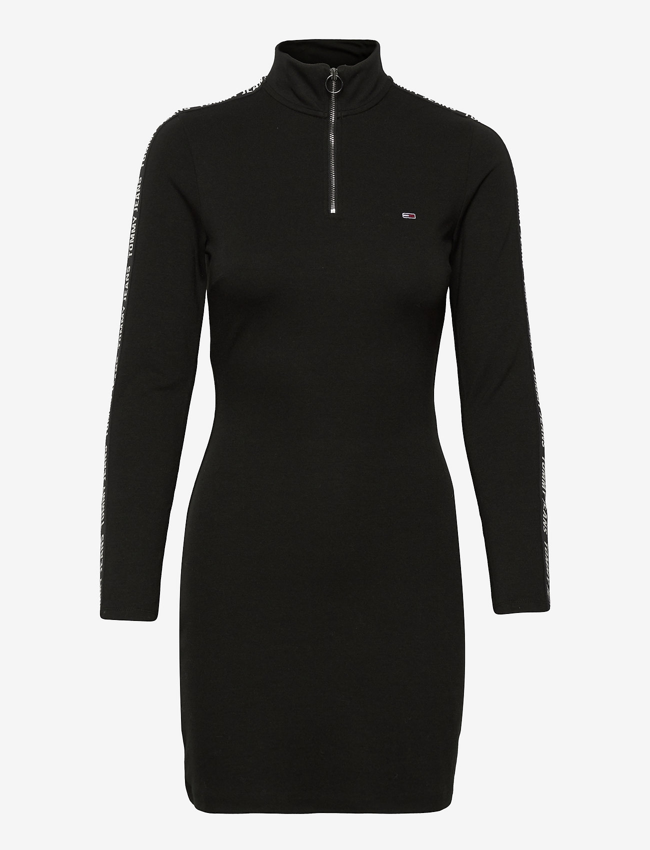 Tommy Jeans - TJW ZIP THRU TAPE BODYCON DRESS - black - 0