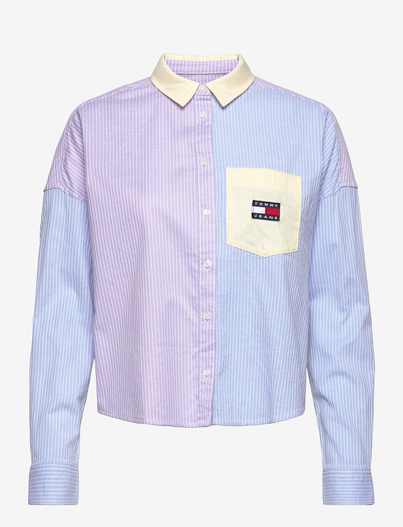 Tommy Jeans - TJW BOXY CBLK STRIPE SHIRT - violet viola / multi - 0