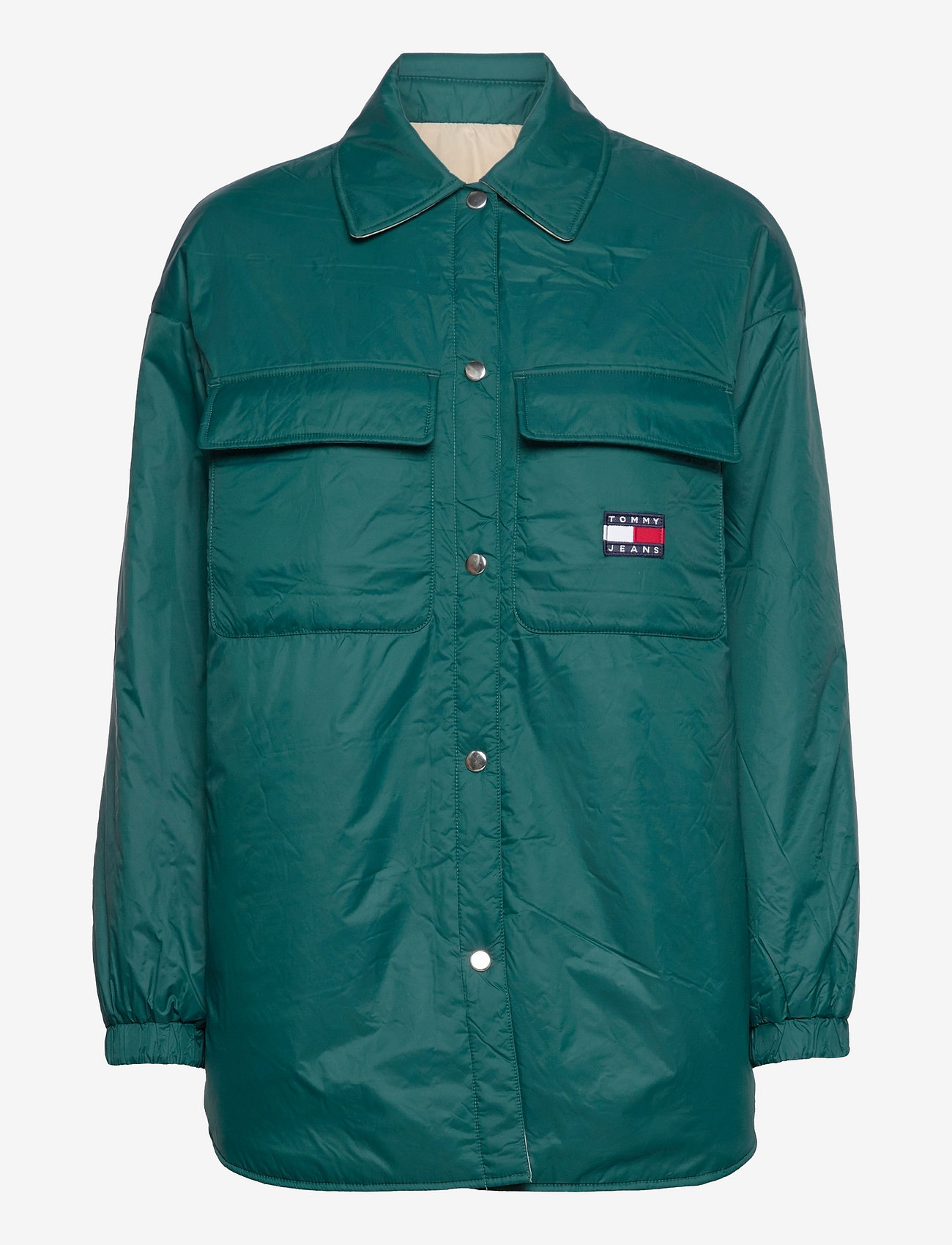 Tommy Jeans - TJW REVERSIBLE SHACKET - overshirts - rainforest green - 0