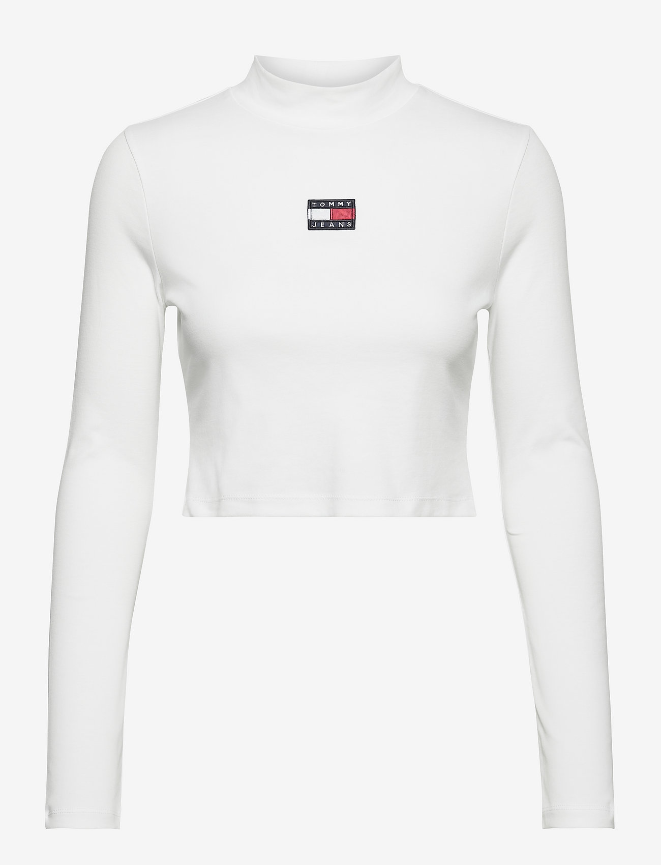 Tommy Jeans - TJW CROP BADGE MOCK NECK LS - white - 0