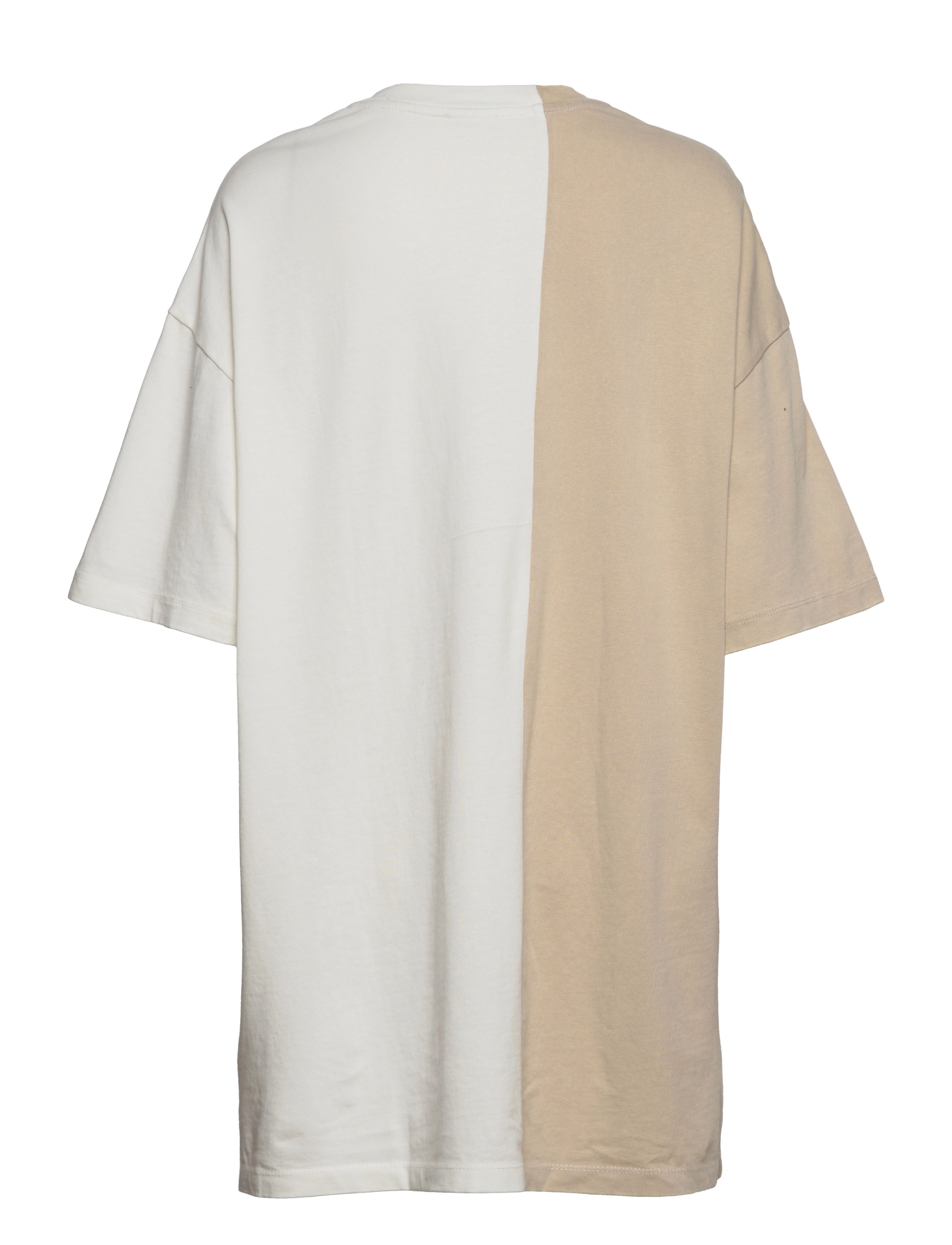 Tommy Jeans - TJW COLLEGE SPLICING TEE DRESS - savannah sand / multi - 1