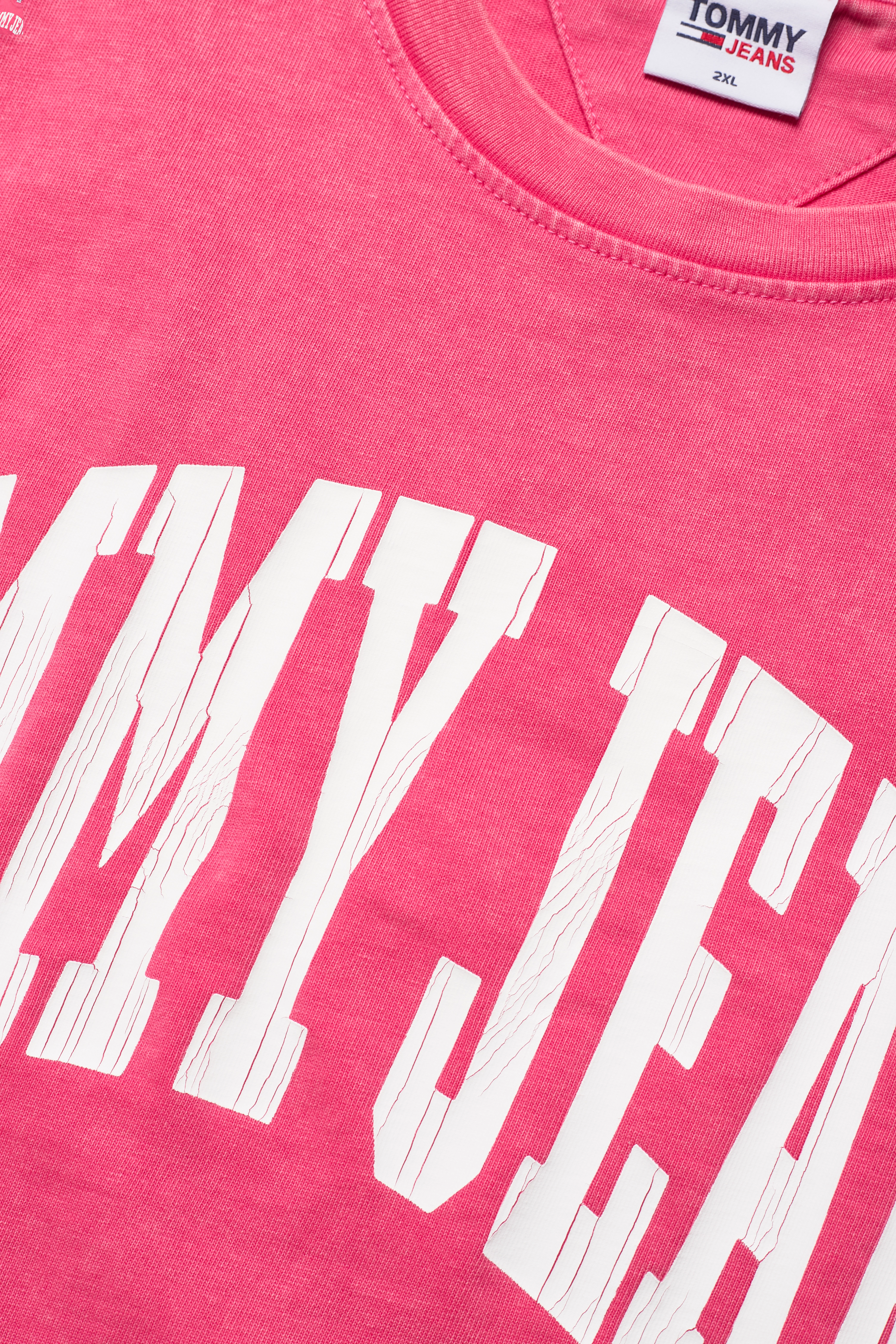 Tommy Jeans - TJW CRV OVRSZD CROP COLLEGE 1 SS - garden rose - 2